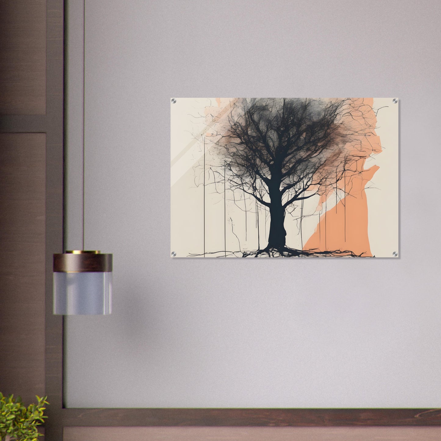 Ethereal Tree Minimalist Abstract Acrylic Print