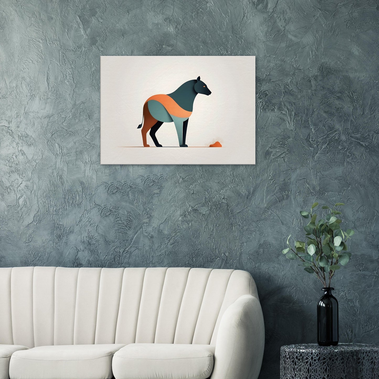 Harmony - Abstract Minimalist Bear Wall Art Print