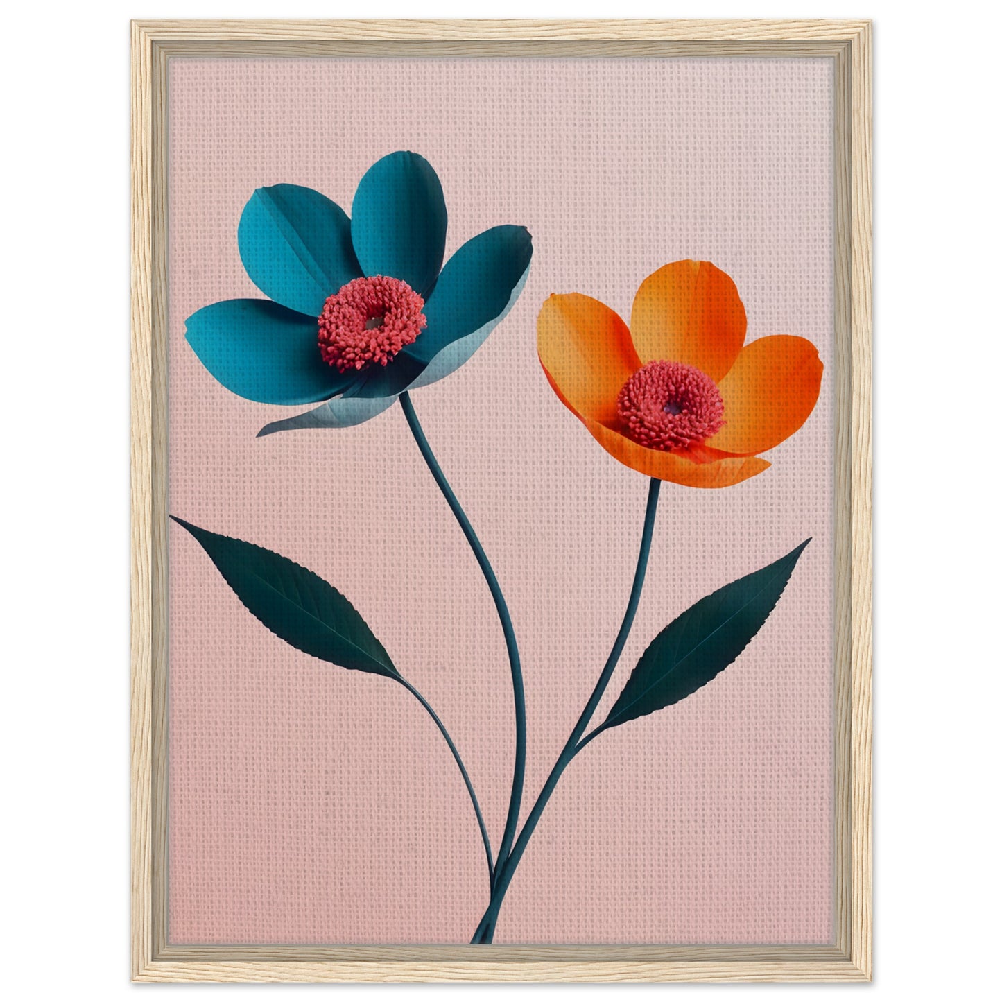 Harmony in Bloom | Stunning Vertical Floral Canvas Art