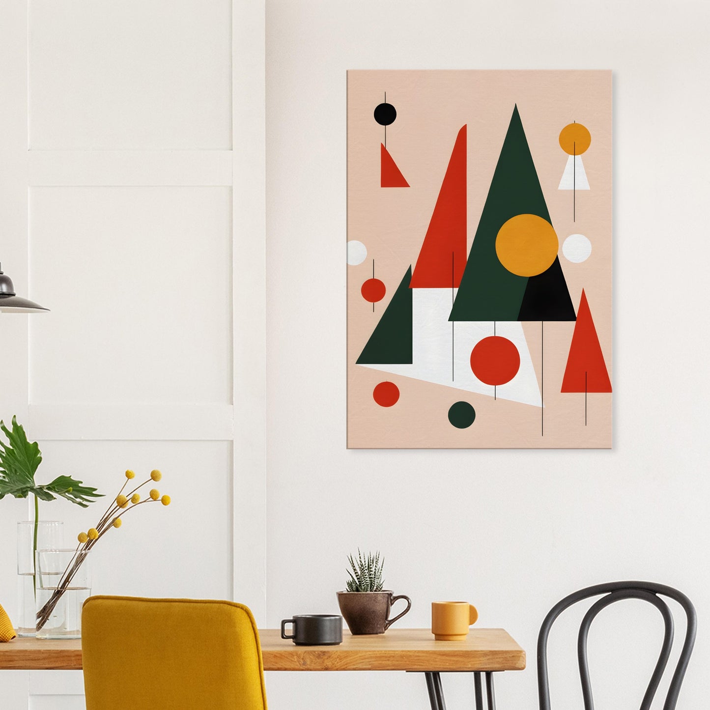 Festive Harmony - Minimalist Christmas Abstract Art Print