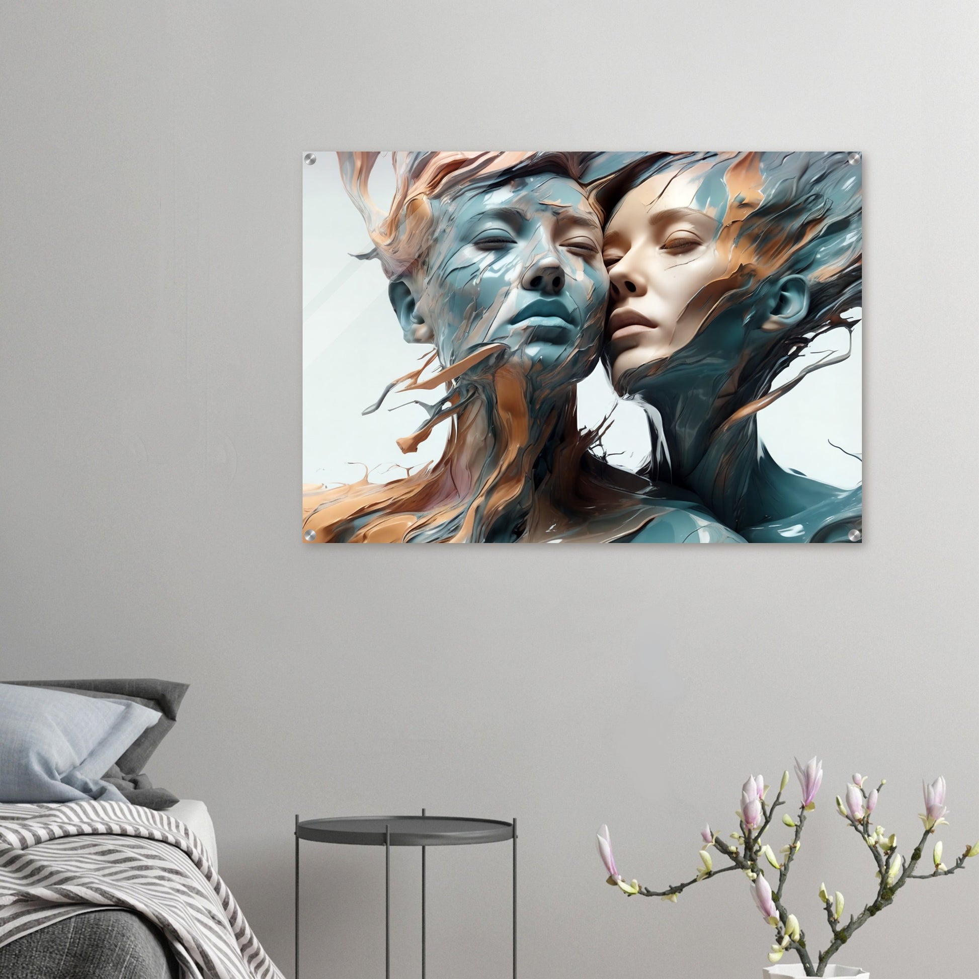 Acrylic print, plexiglass, wall art,Fusion of Souls - Wall Art