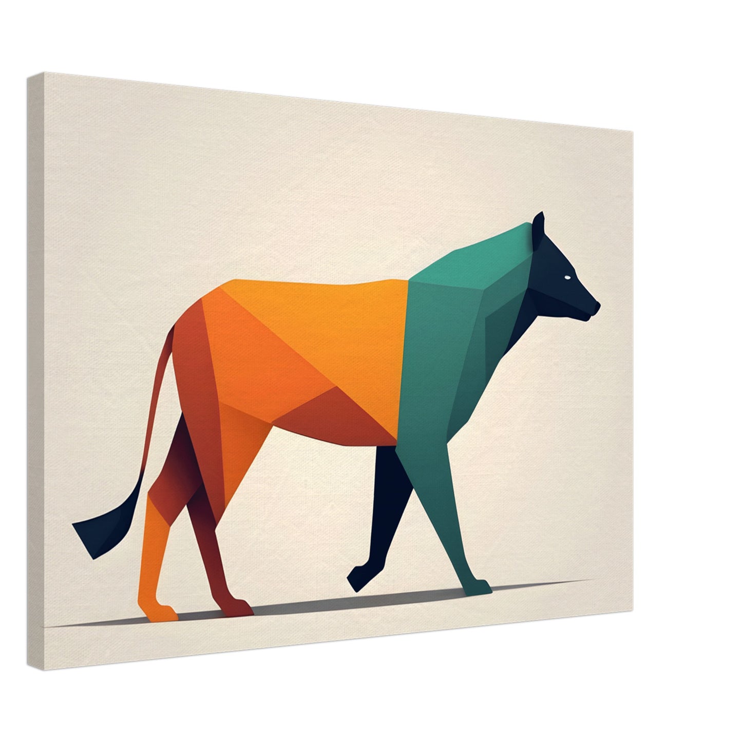 Geometric Canine - Vivid Minimalist Canvas Print Art