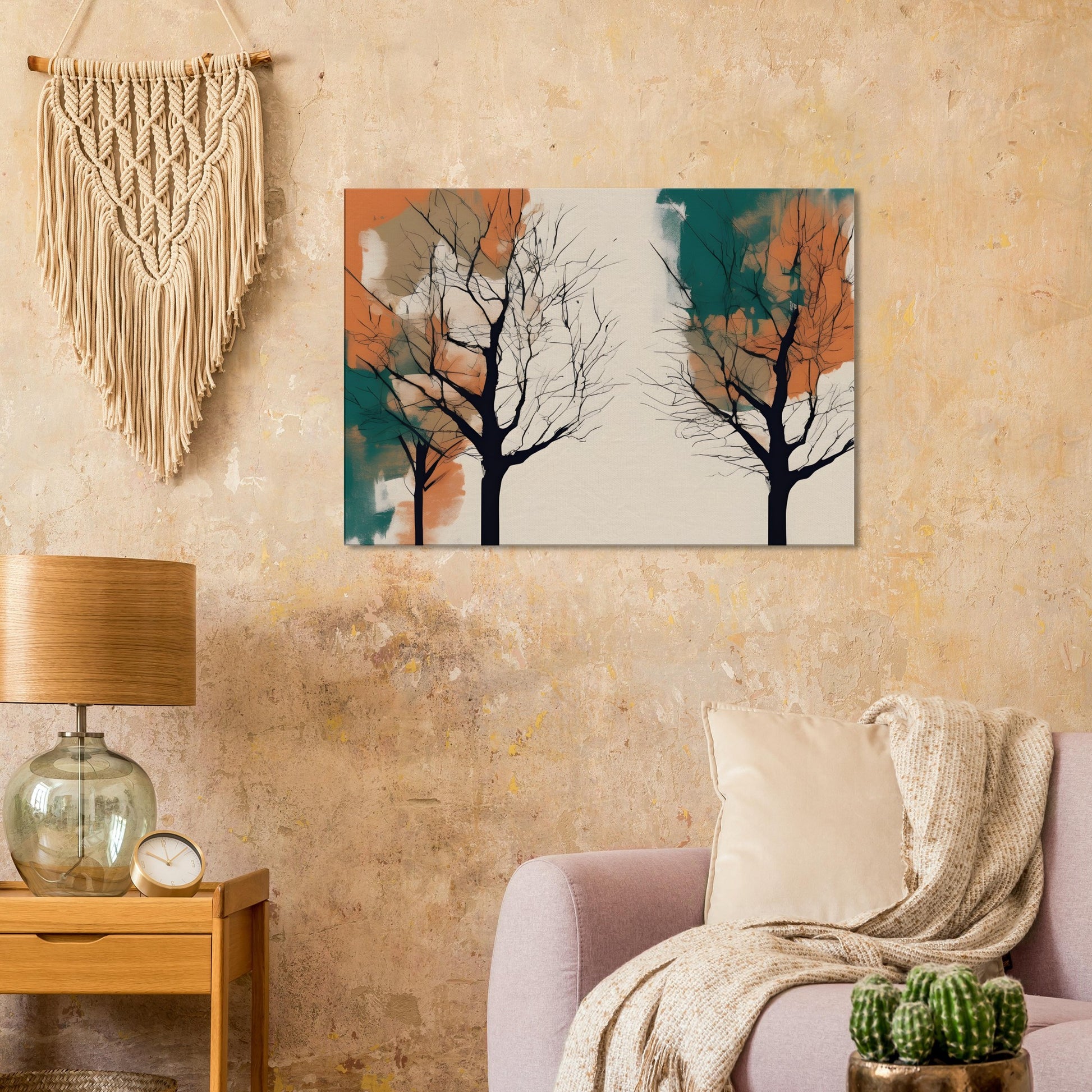 Nature's Silence - Abstract Tree Canvas Art