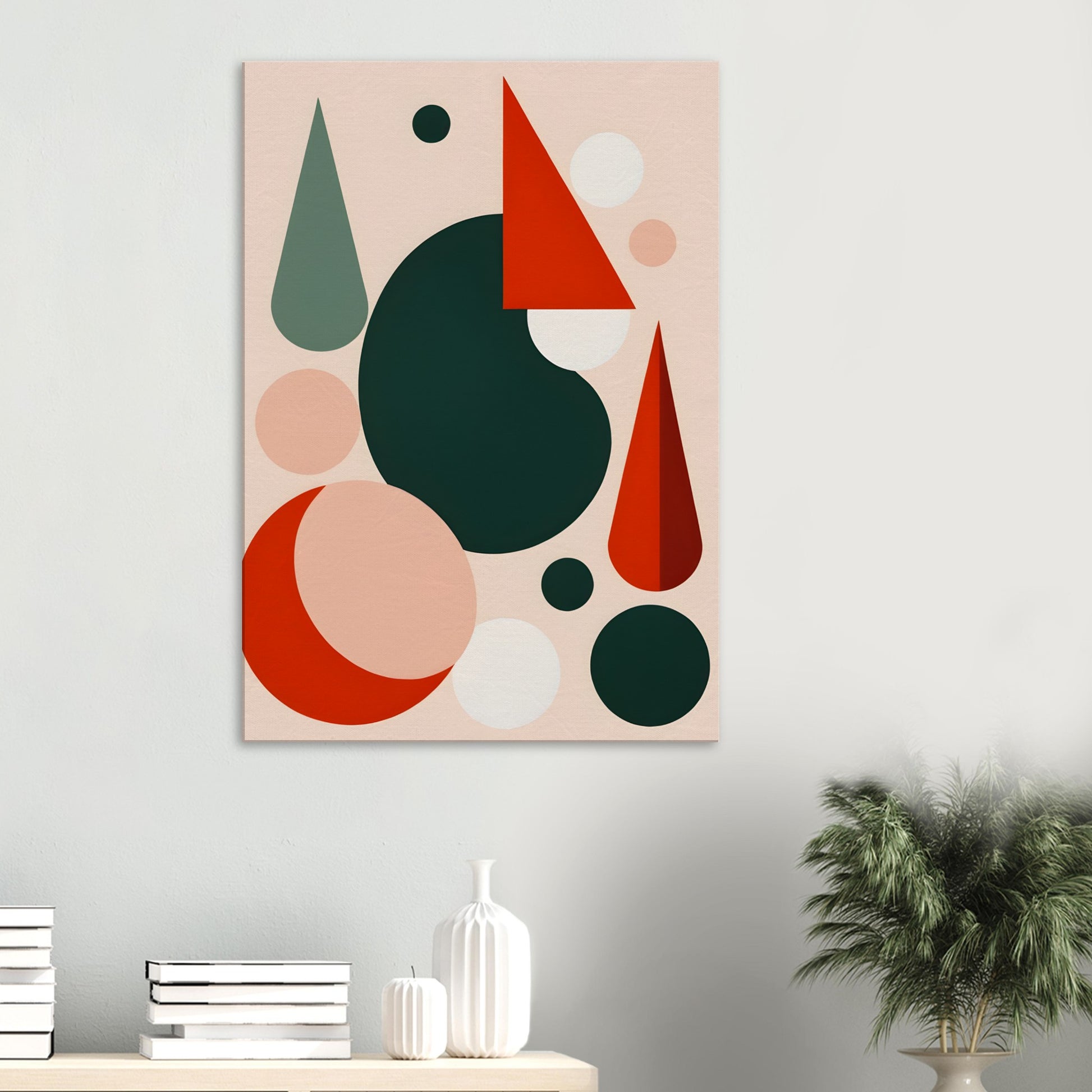 Harmony - Minimalist Christmas Abstract Wall Art Canvas