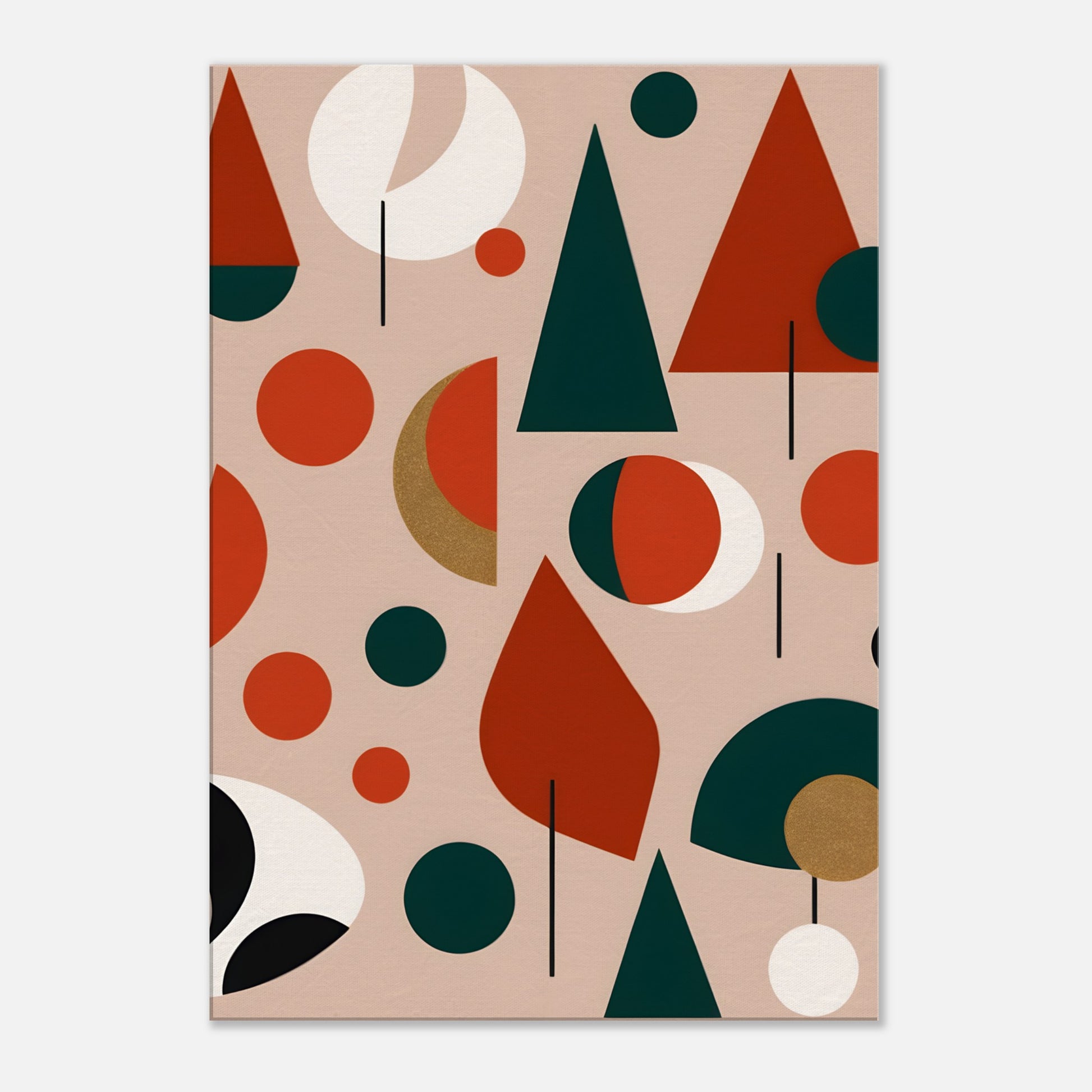 Whimsical Winter - Minimalist Christmas Canvas Art