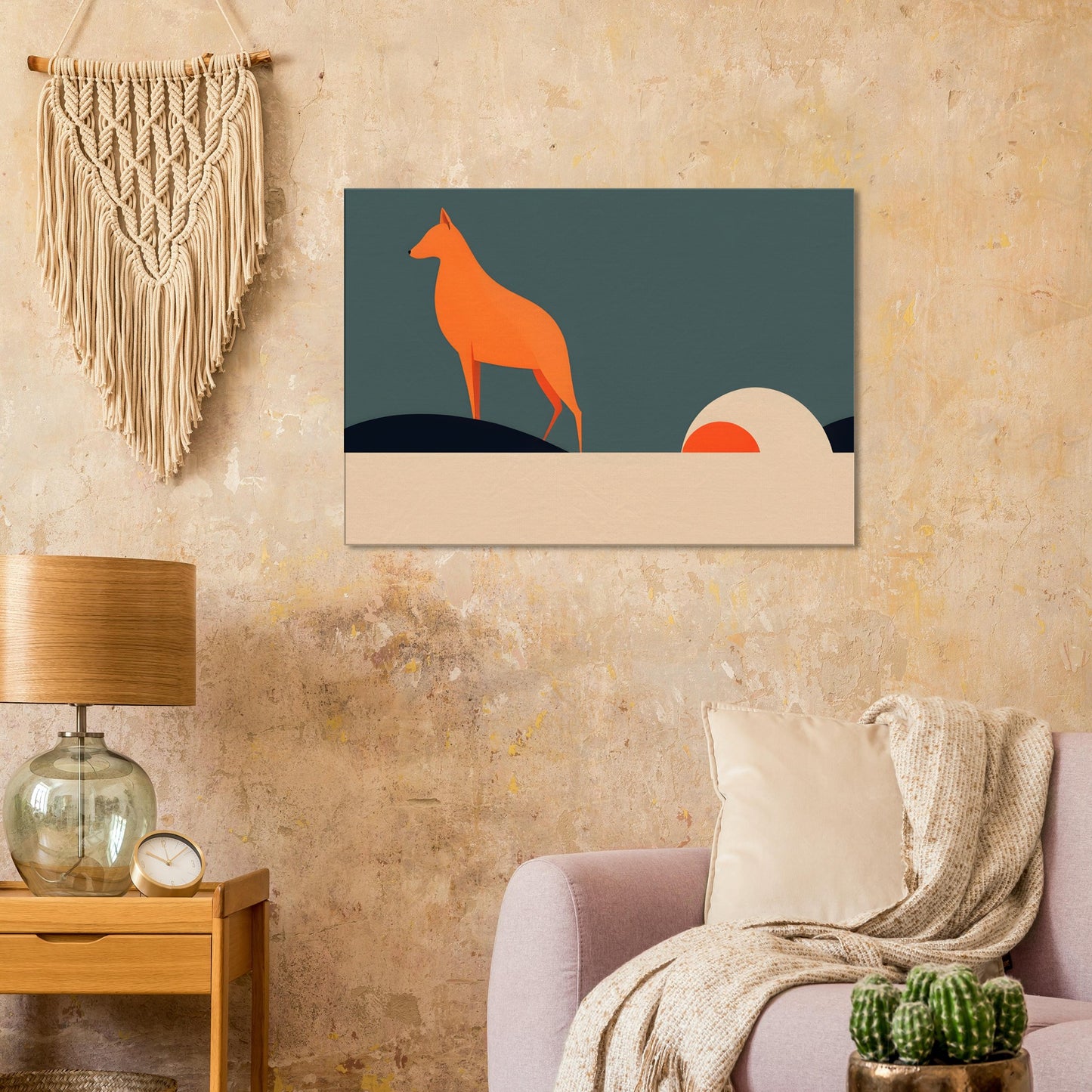 Orange Canine - Minimalist Abstract Wall Art Decor