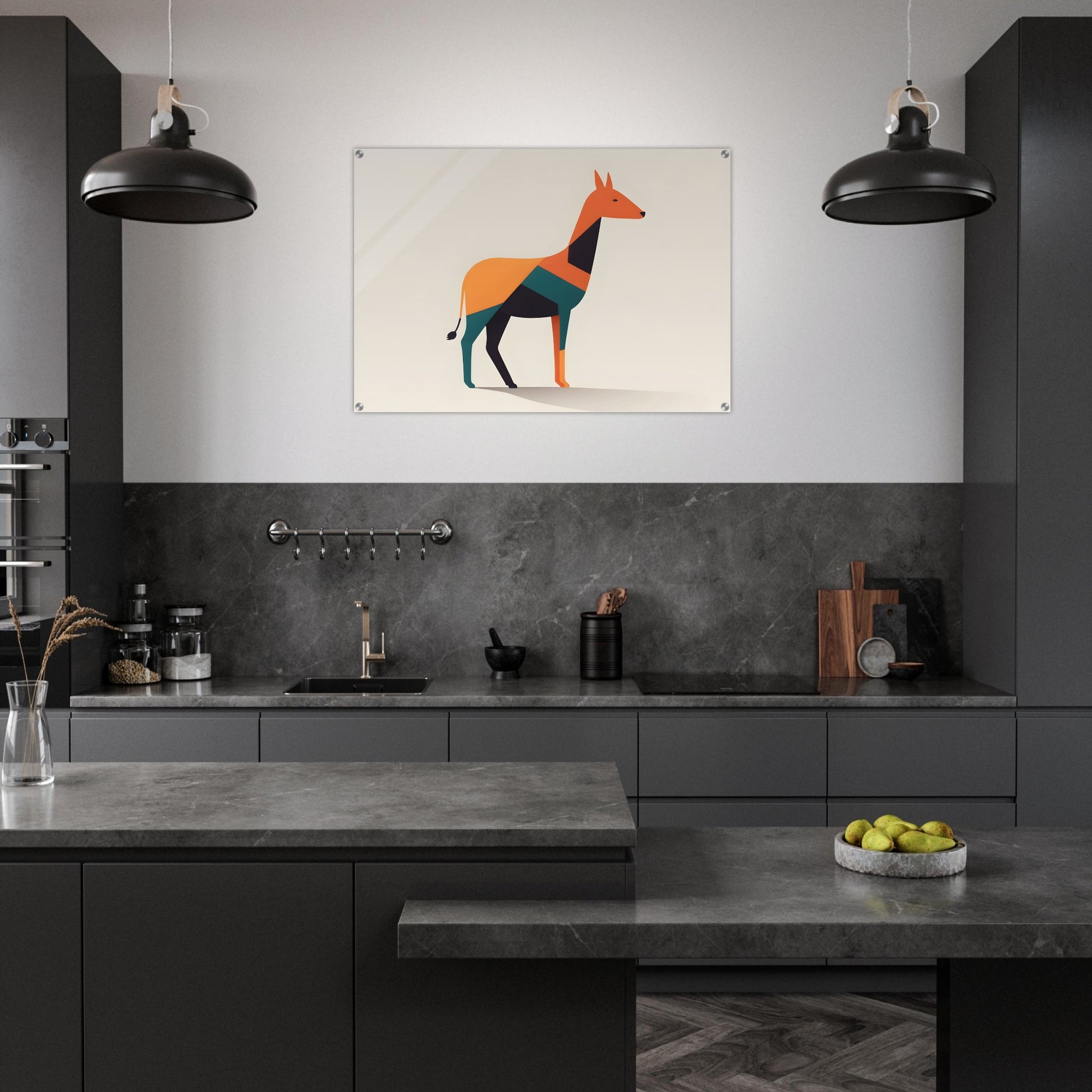 Geometric Elegance - Unique Minimalist Abstract Animal Wall Art