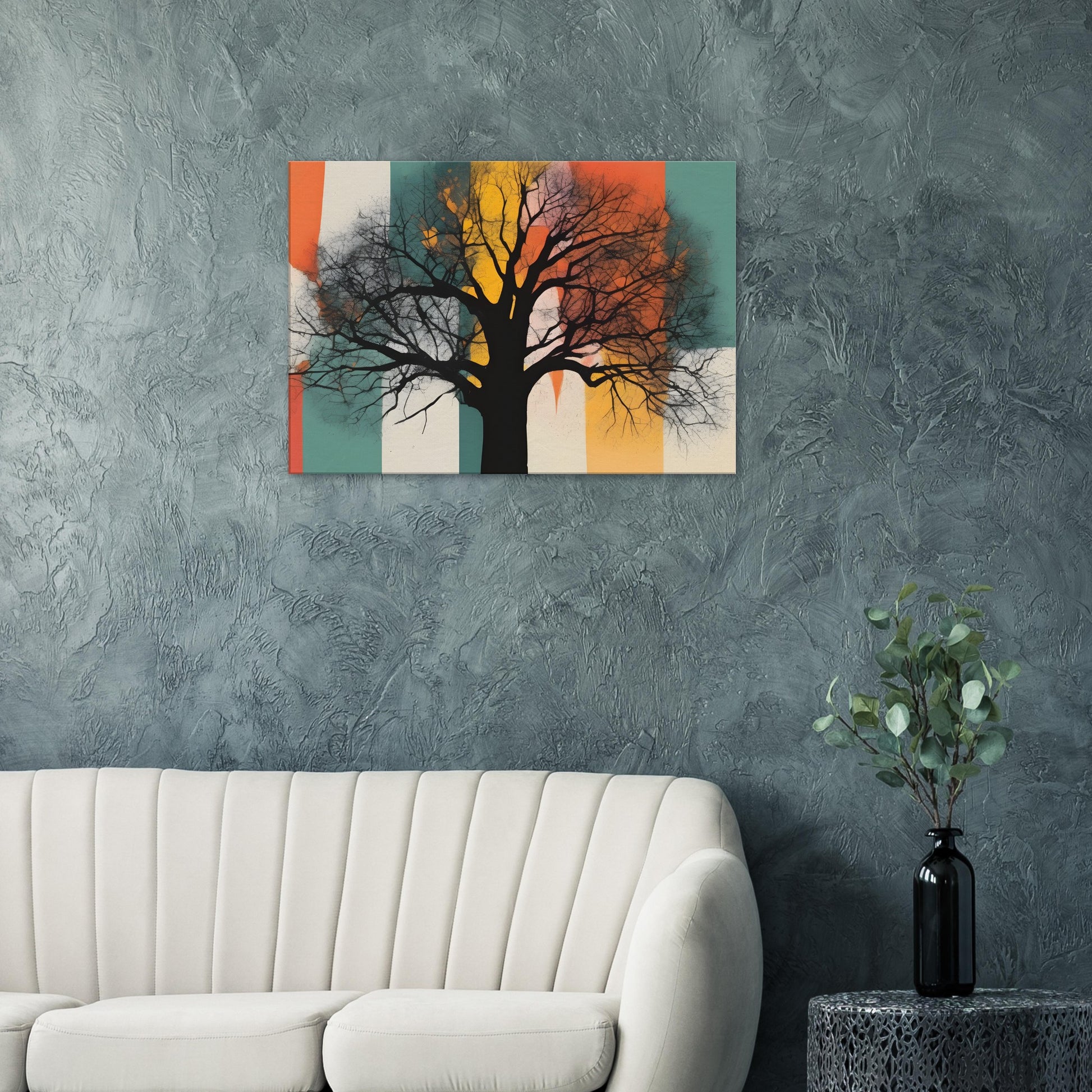 Timeless Connection - Minimalist Tree Canvas Art