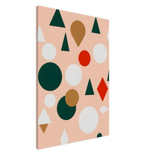 Festive Geometry - Minimalist Abstract Holiday Canvas Print