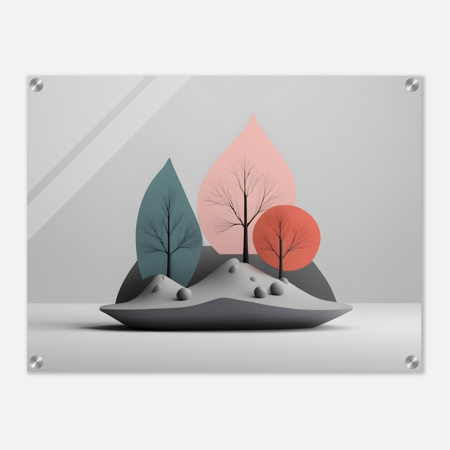 Scenic Minimalist Acrylic Print - Abstract Nature Wall Art