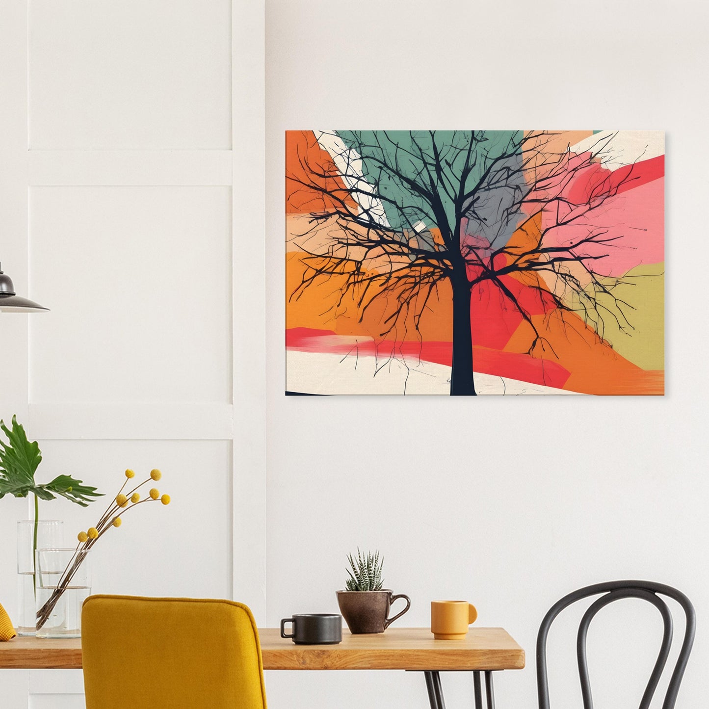 Ethereal Tree Silhouette - Minimalist Abstract Art for Modern Spaces