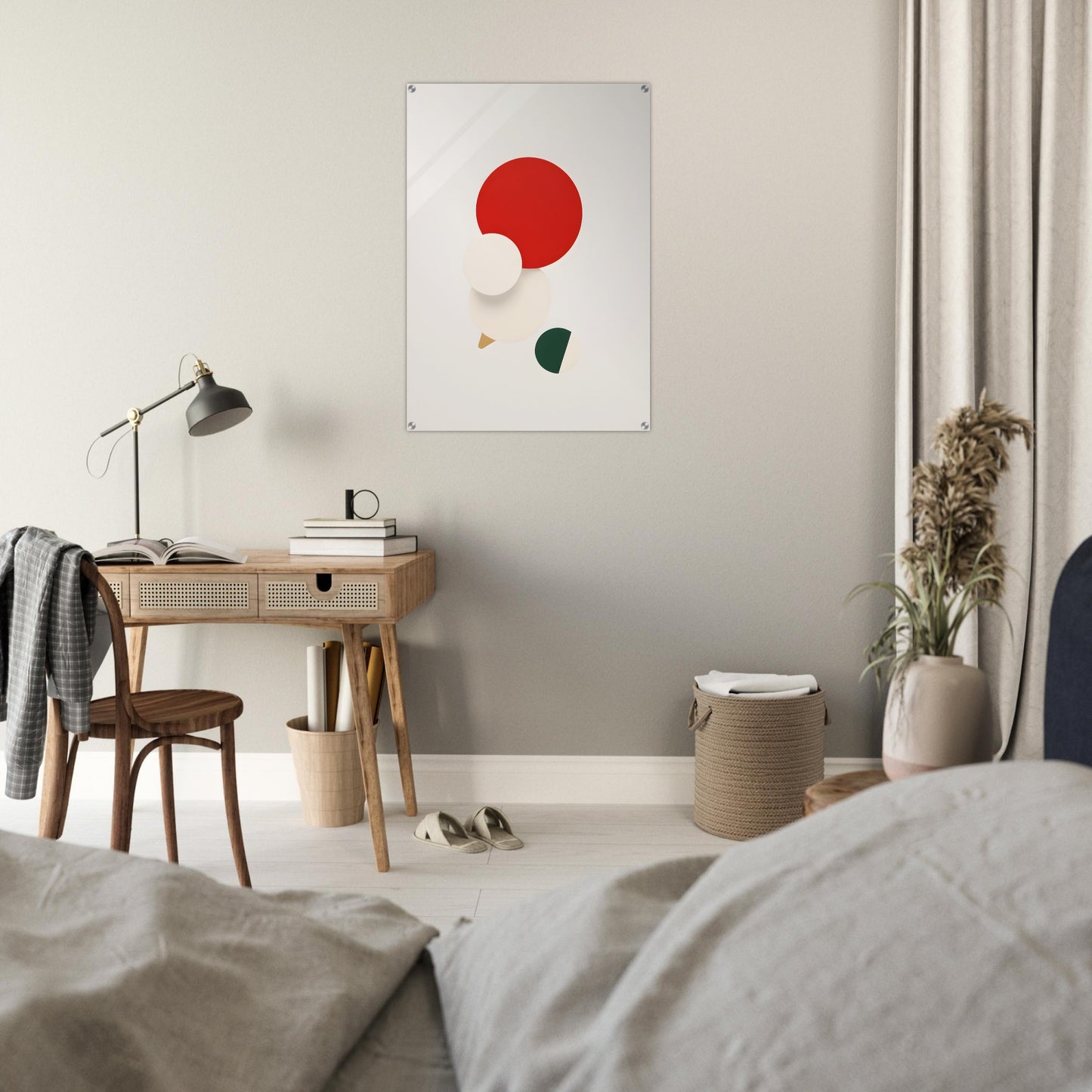 Joyful Harmony - Minimalist Abstract Christmas Art for Modern Spaces