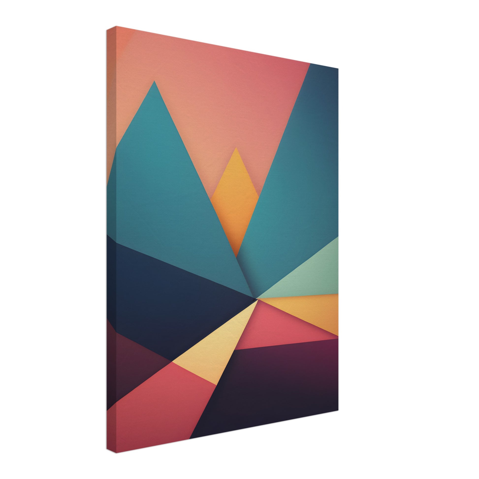 Peaks of Serenity: Beautiful Geometric Canvas Wall Art