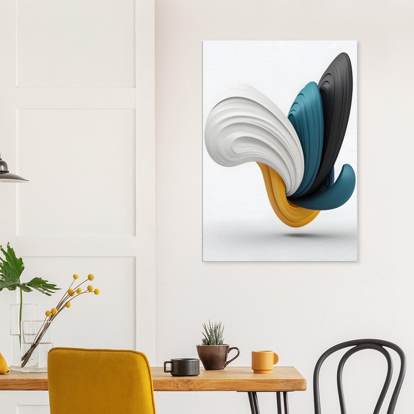 Graceful Swirls: Minimalist Abstract Canvas Wall Art