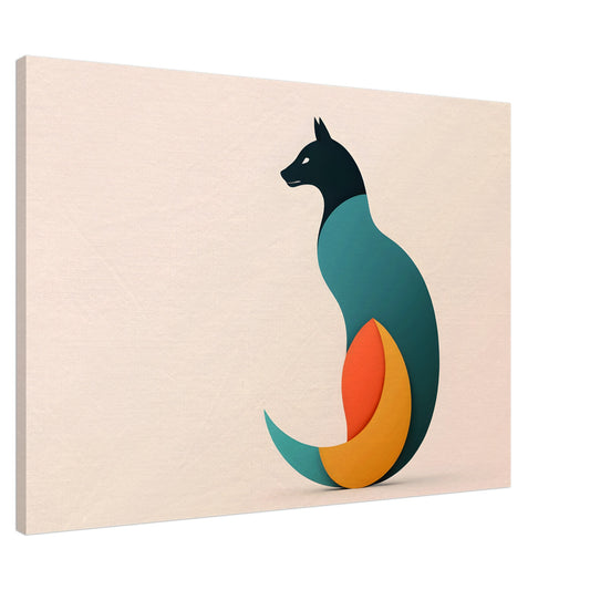 Harmony - Minimalist Abstract Dog Art Canvas Print