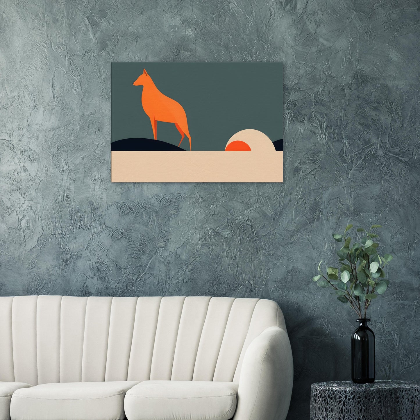 Orange Canine - Minimalist Abstract Wall Art Decor