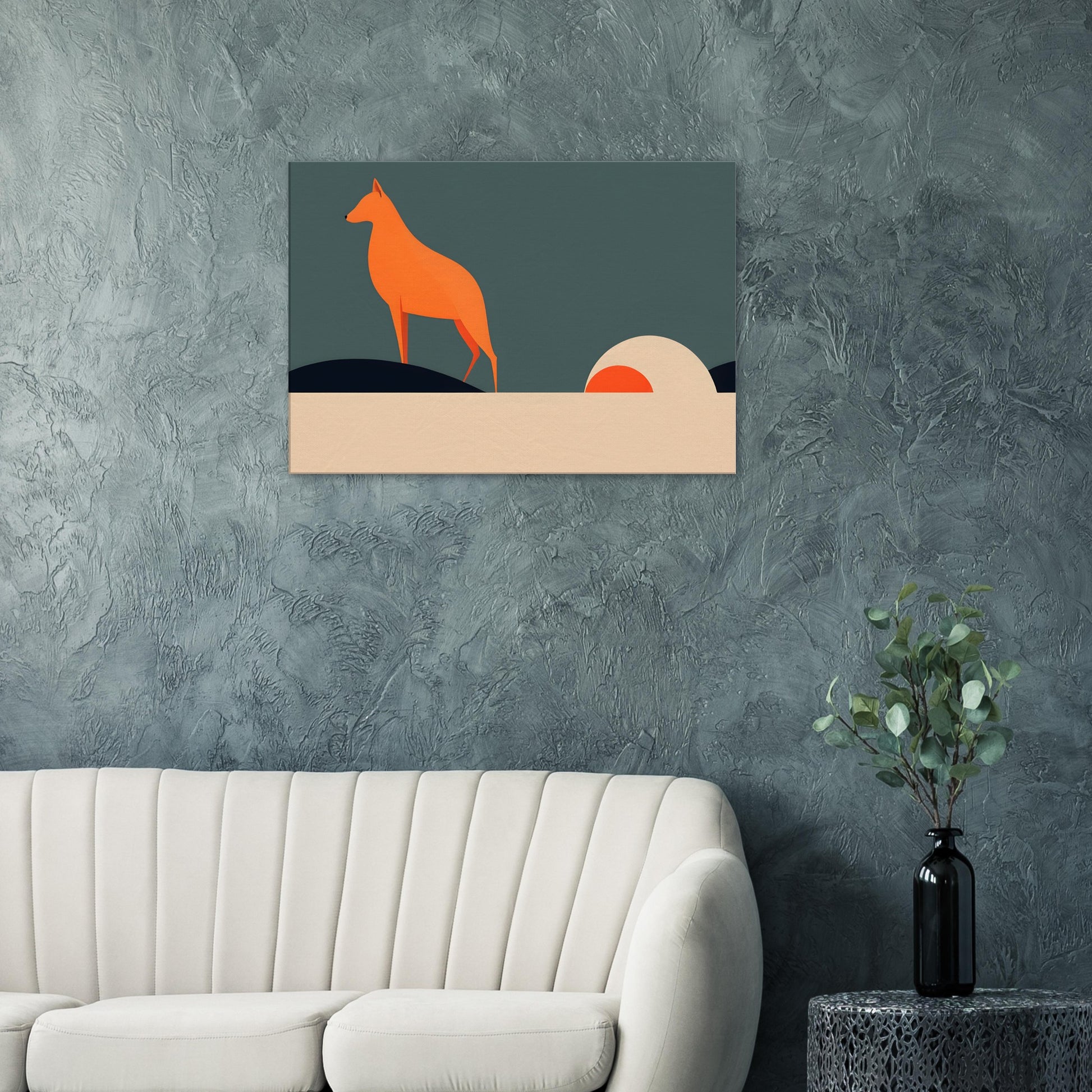 Orange Canine - Minimalist Abstract Wall Art Decor