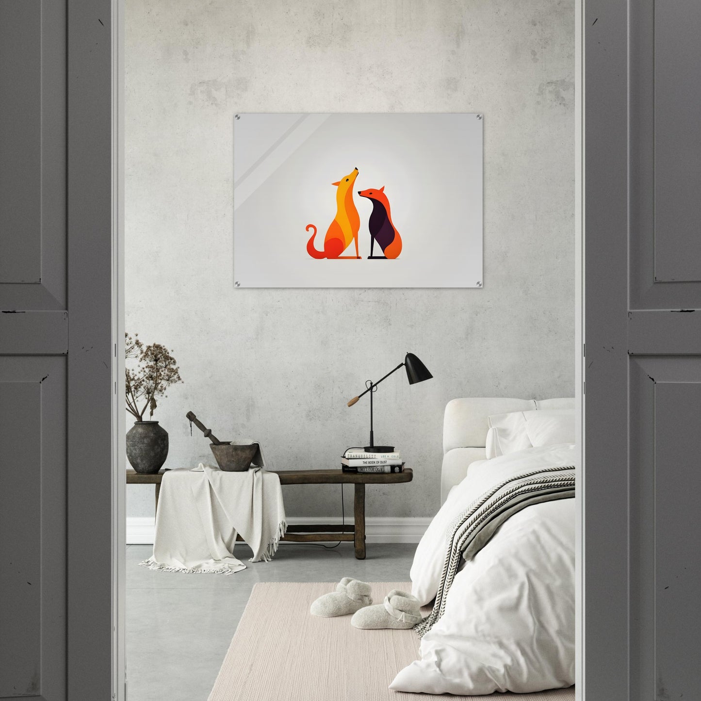 Harmony - Colorful Abstract Animal Companionship Wall Art