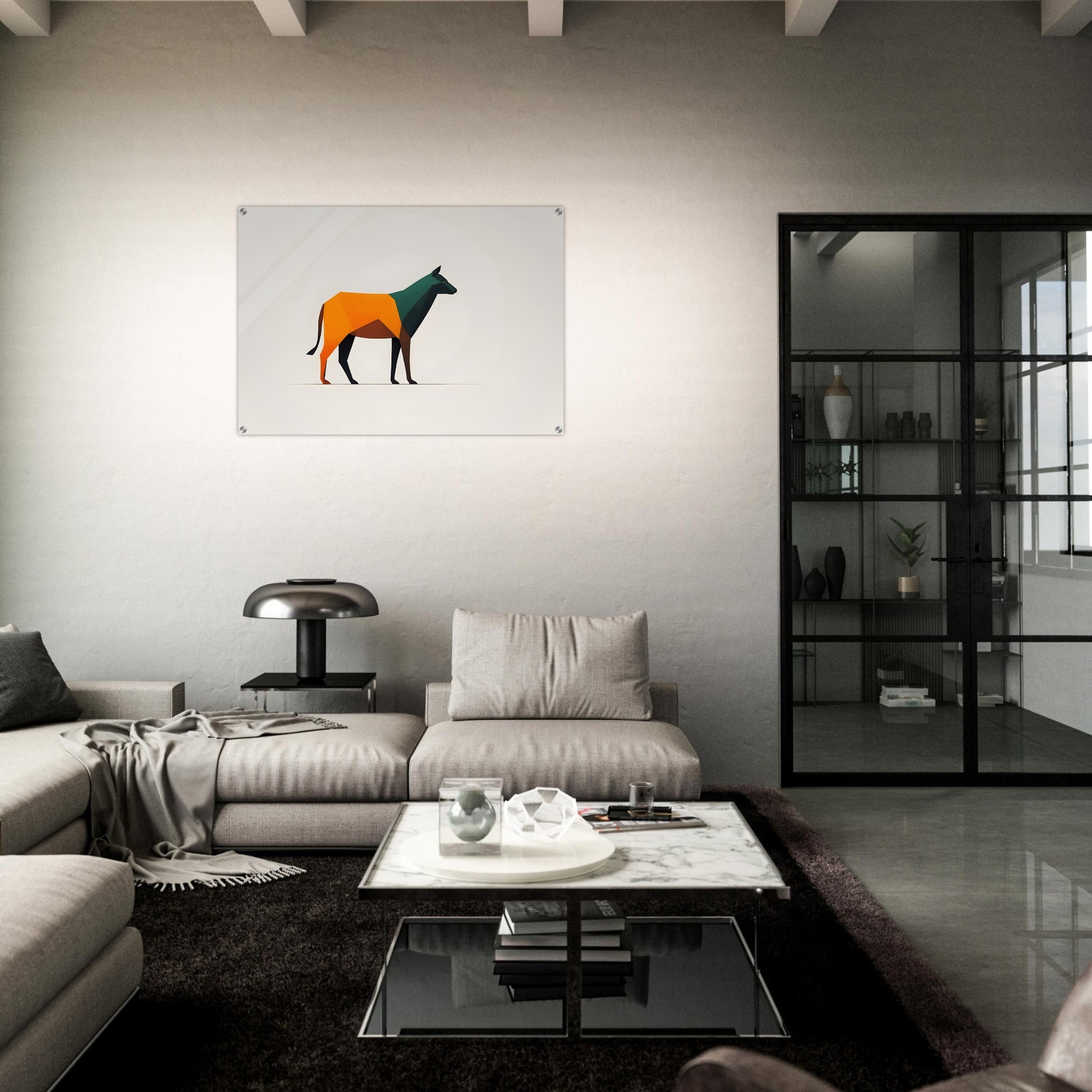 Dynamic Canine - Abstract Minimalist Wall Art Print