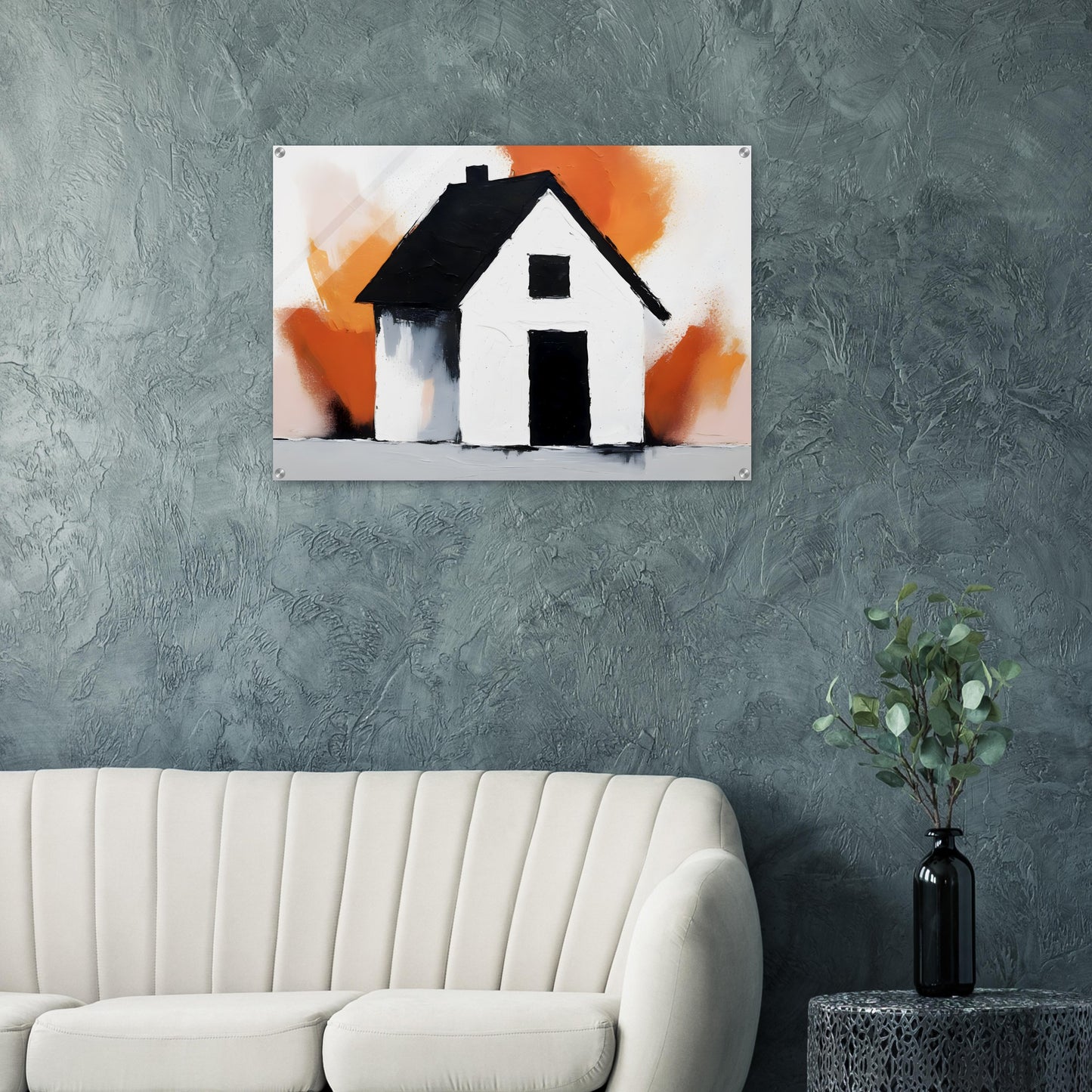 Mystic Abode: Minimalist Acrylic House Print