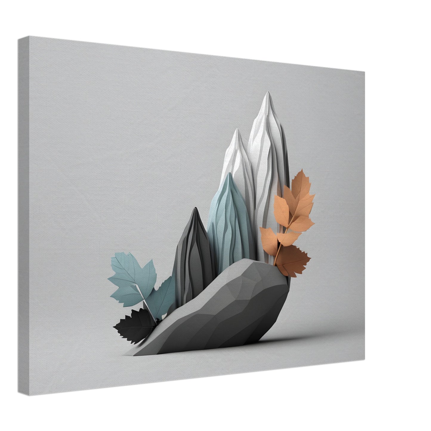 Minimalist Abstract Mountain Landscape Canvas Print Art