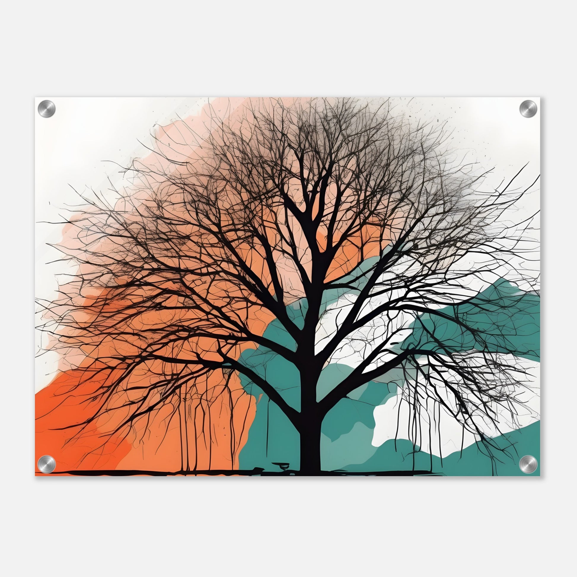 Whispering Tree - Minimalist Abstract Acrylic Wall Art