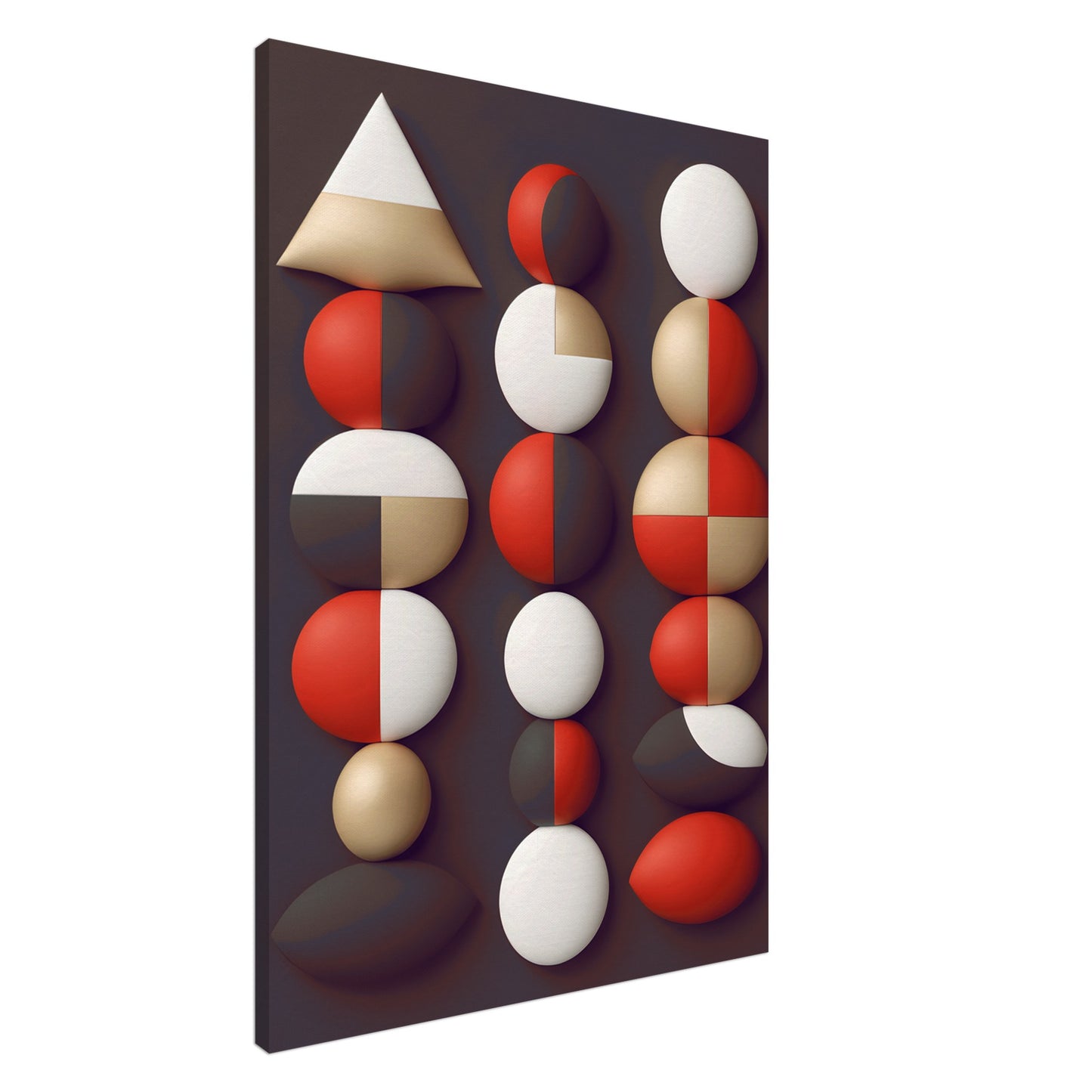 Geometric Harmony - Minimalist Abstract Christmas Art Canvas Print