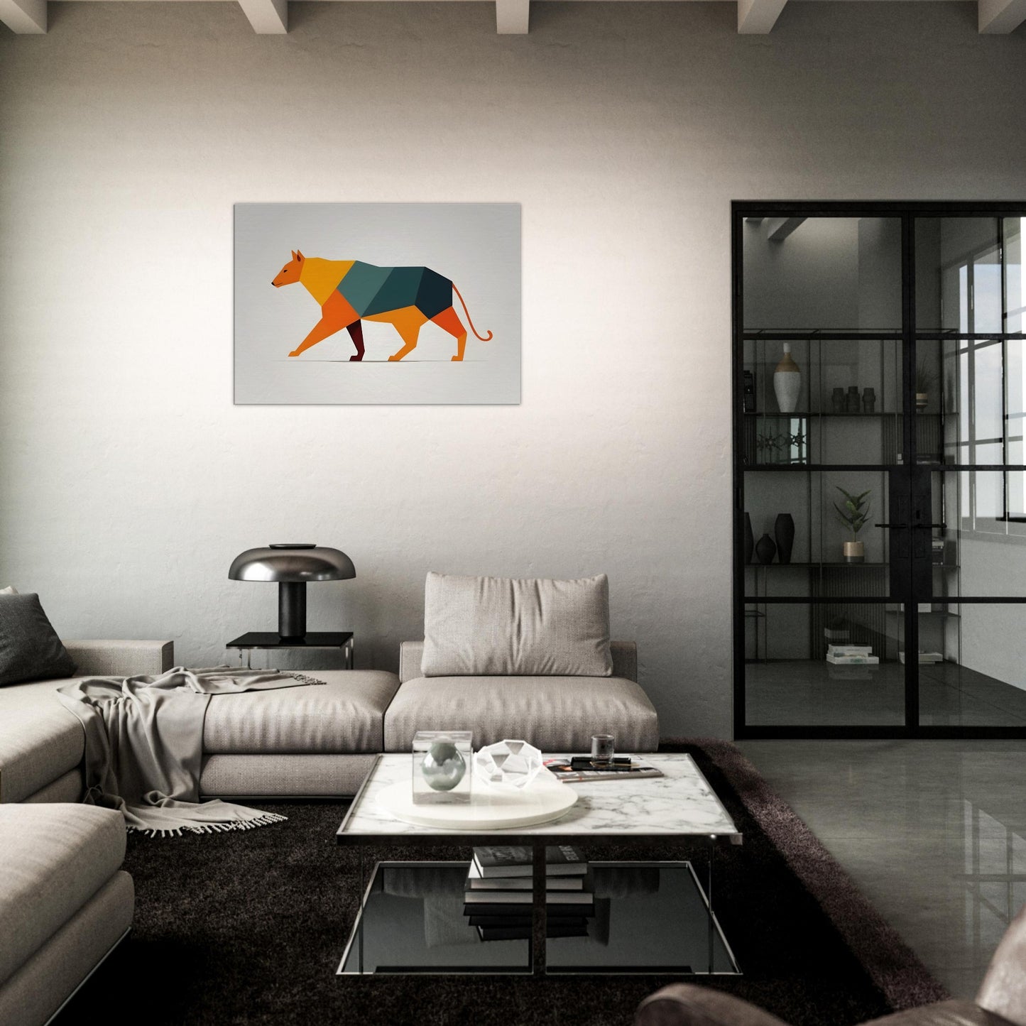 Harmonic Canine - Minimalist Abstract Wall Art for Dog Lovers