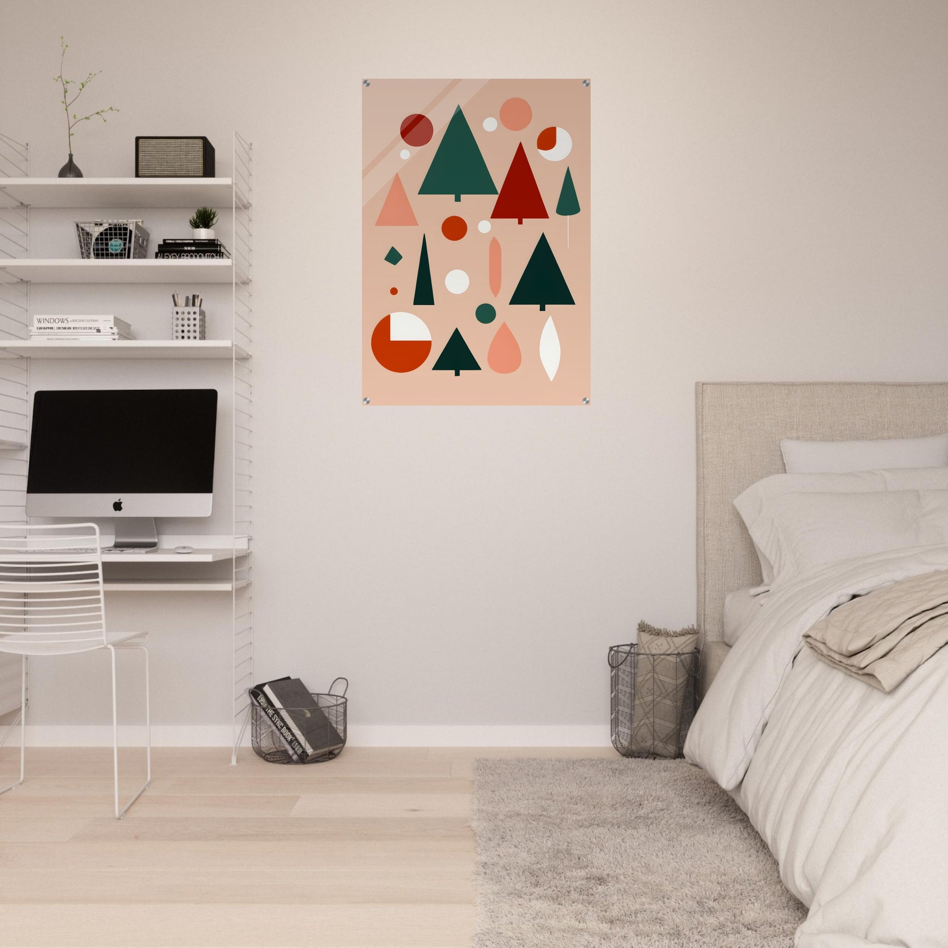 Whimsical Pines - Minimalist Abstract Christmas Art