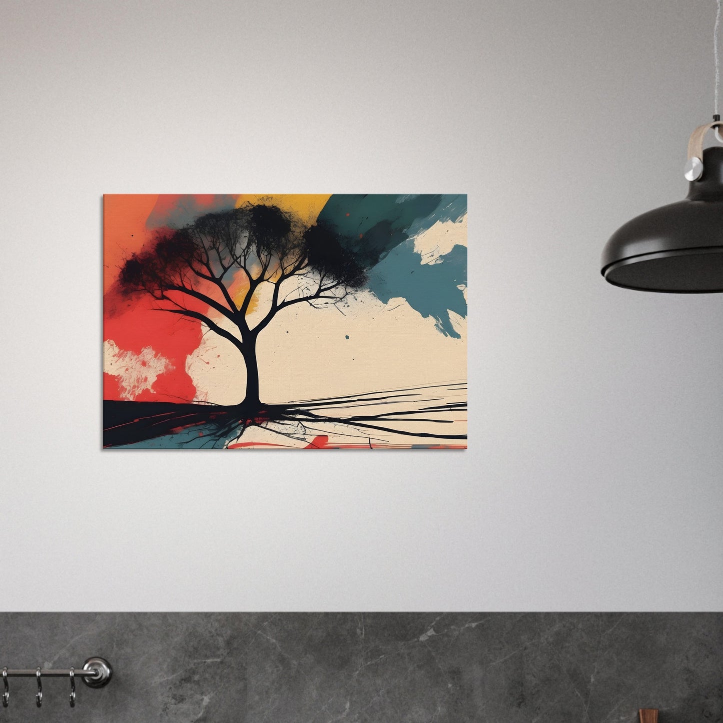 Whimsical Serenity - Modern Tree Abstract Art for Home