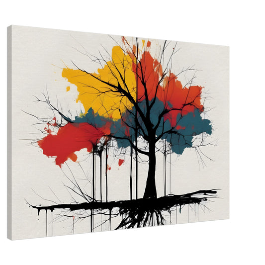 Rebirth Tree Canvas Print - Minimalist Abstract Art