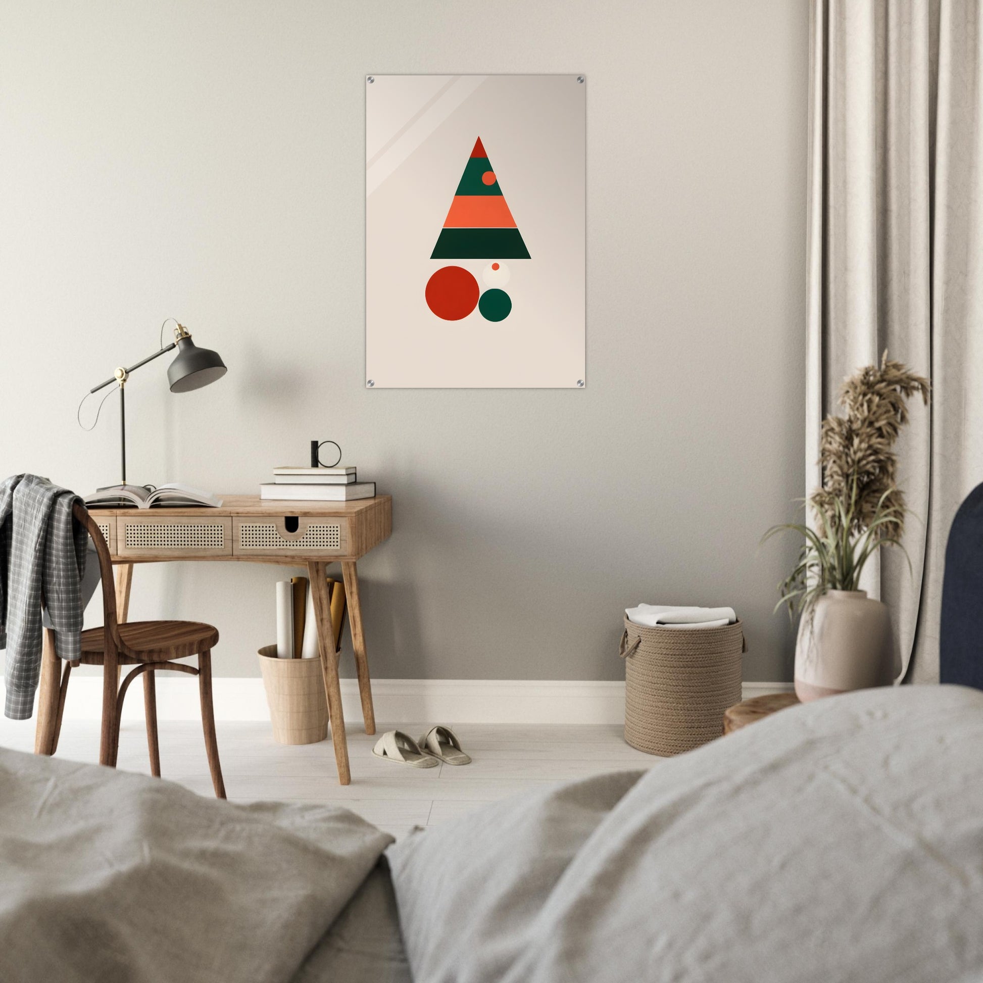 Joyful Christmas Shapes - Minimalist Abstract Wall Art