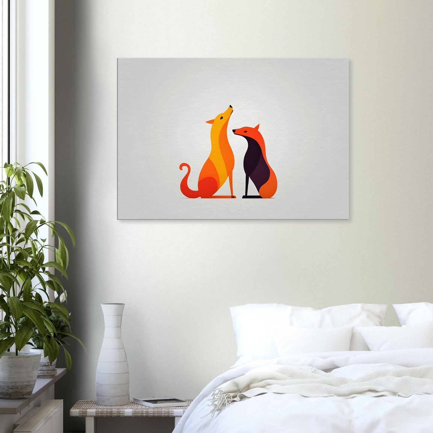 Harmony - Minimalist Abstract Canine Canvas Art