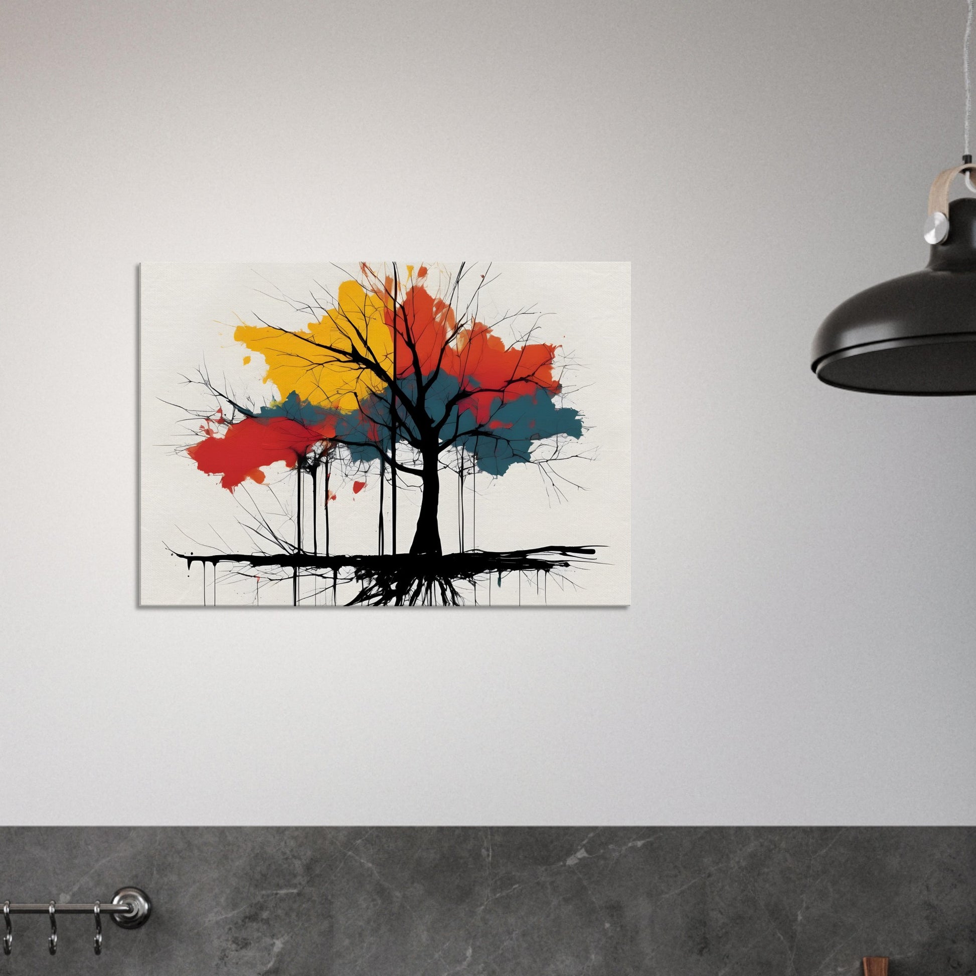 Rebirth Tree Canvas Print - Minimalist Abstract Art