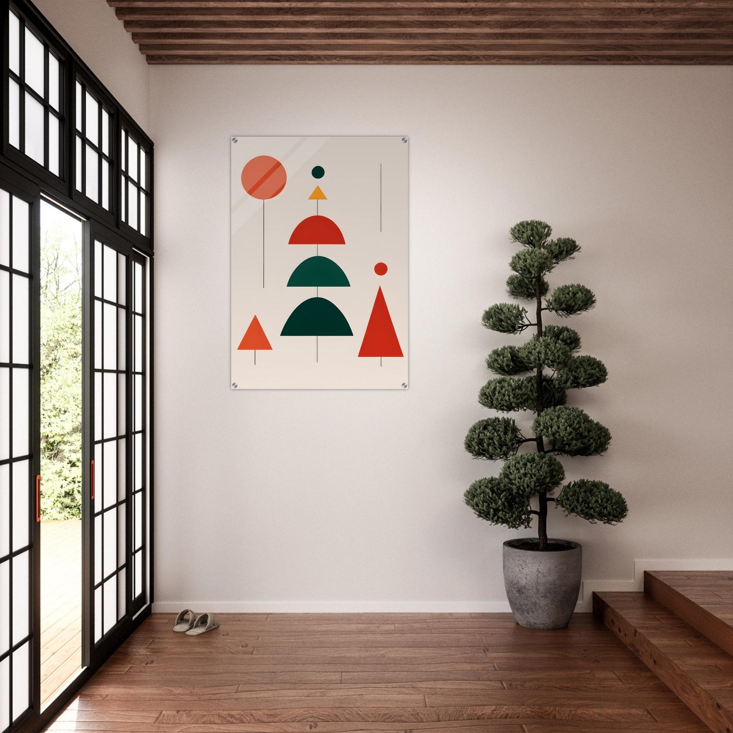 Harmony - Minimalist Abstract Christmas Art Prints for Modern Decor