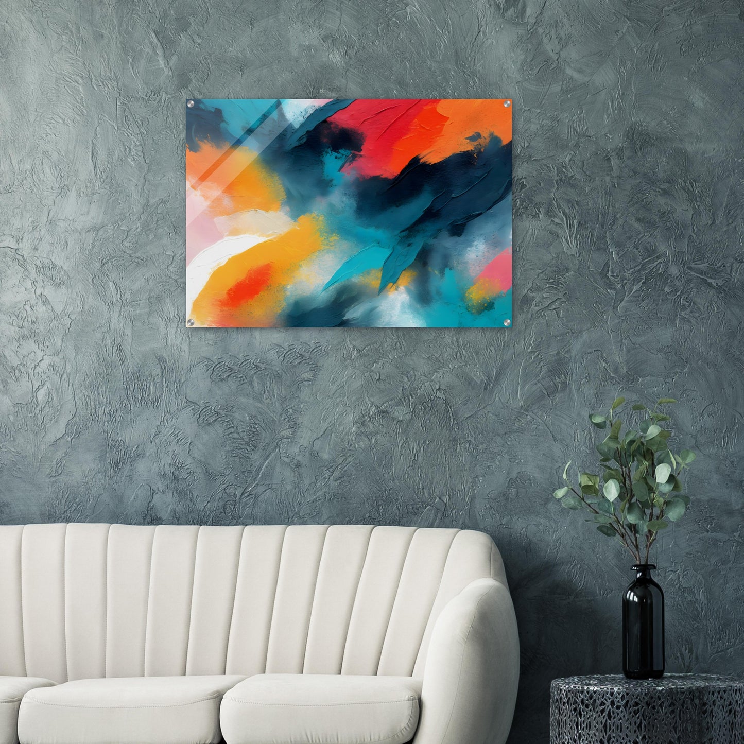 Euphonic Whirl: Abstract Waves Acrylic Print