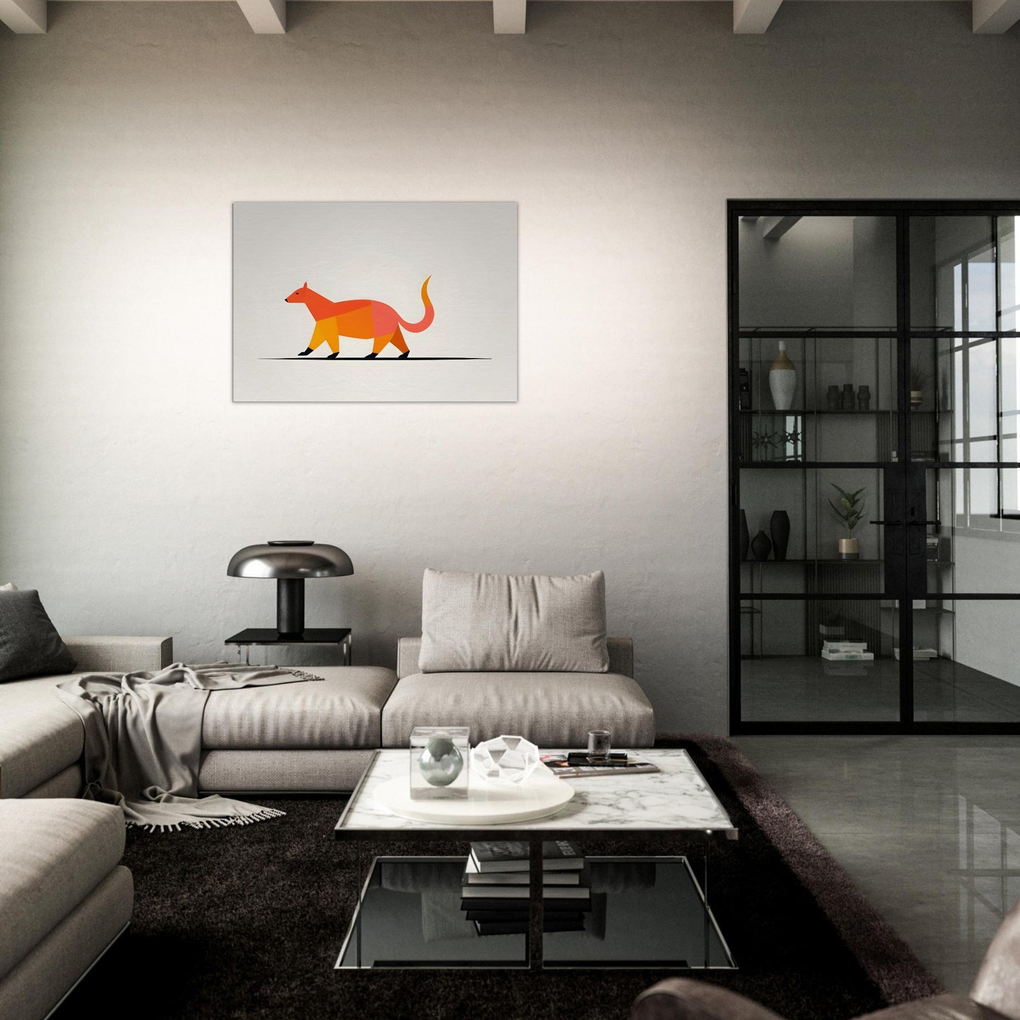 Feline Walk - Minimalist Abstract Wall Art Design