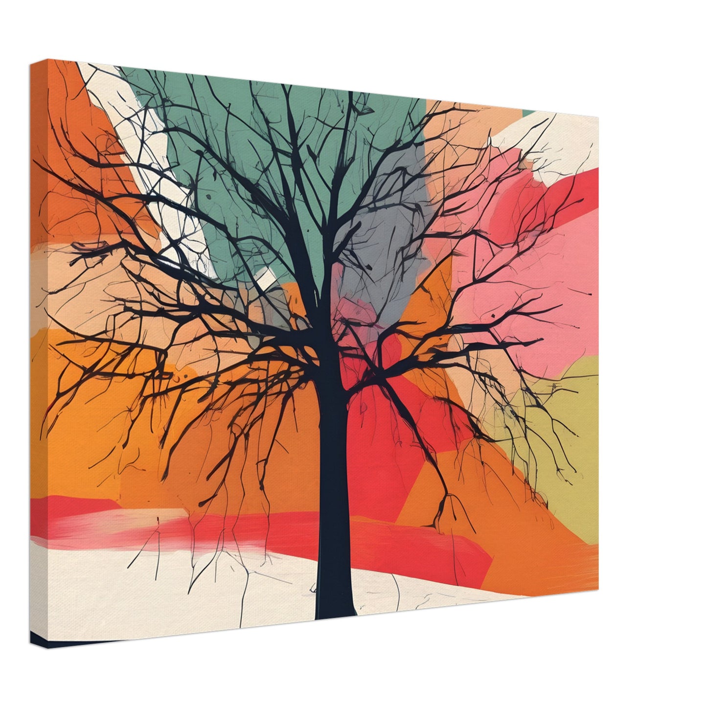 Ethereal Tree Silhouette - Minimalist Abstract Art for Modern Spaces