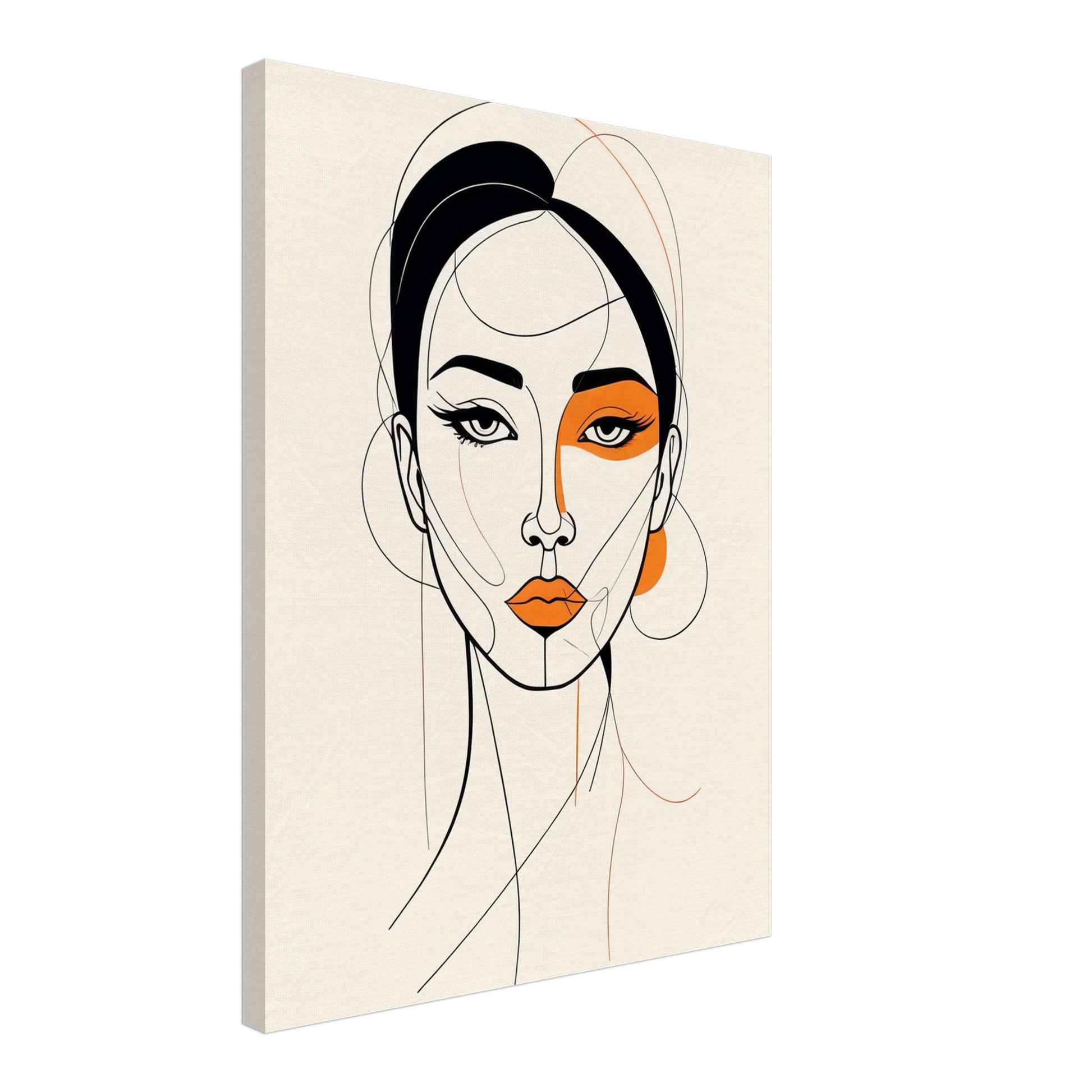 Ethereal Visage - Minimalist Abstract Canvas Art for Modern Spaces