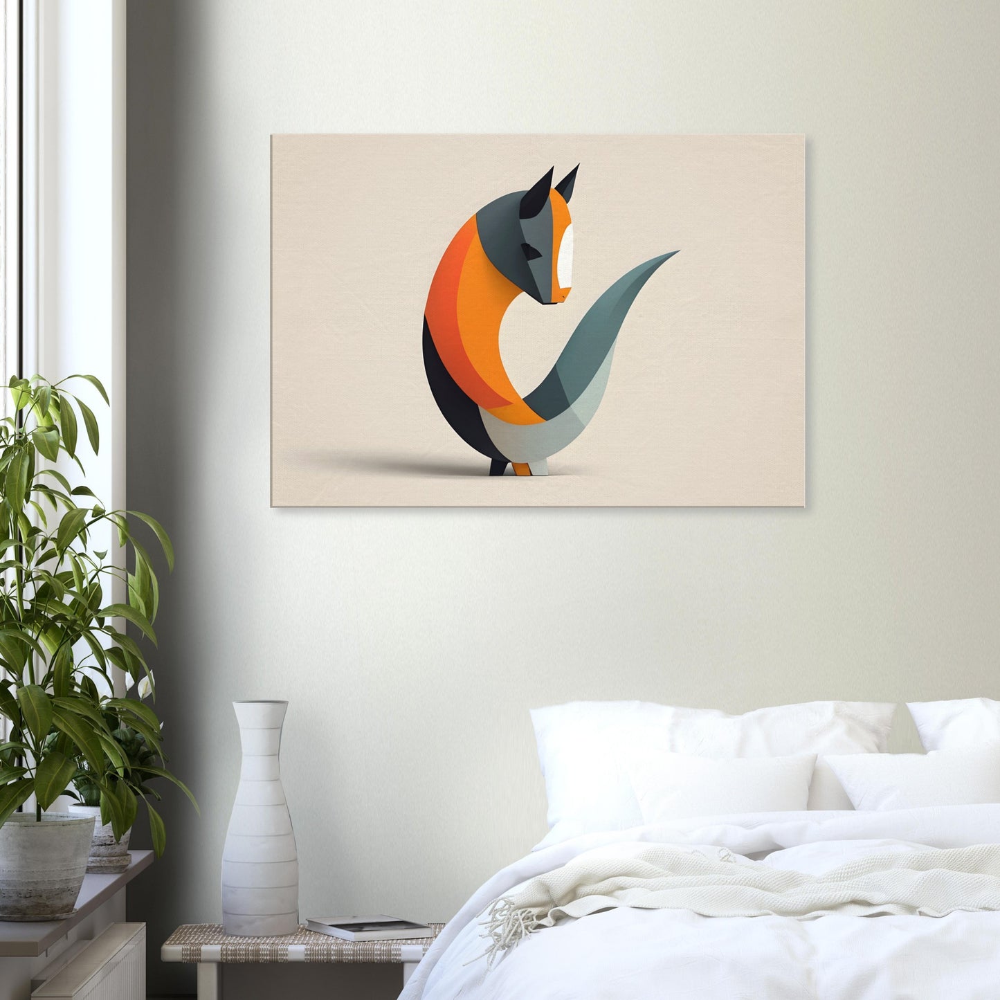 Fox Spirit - Minimalist Abstract Canvas Art