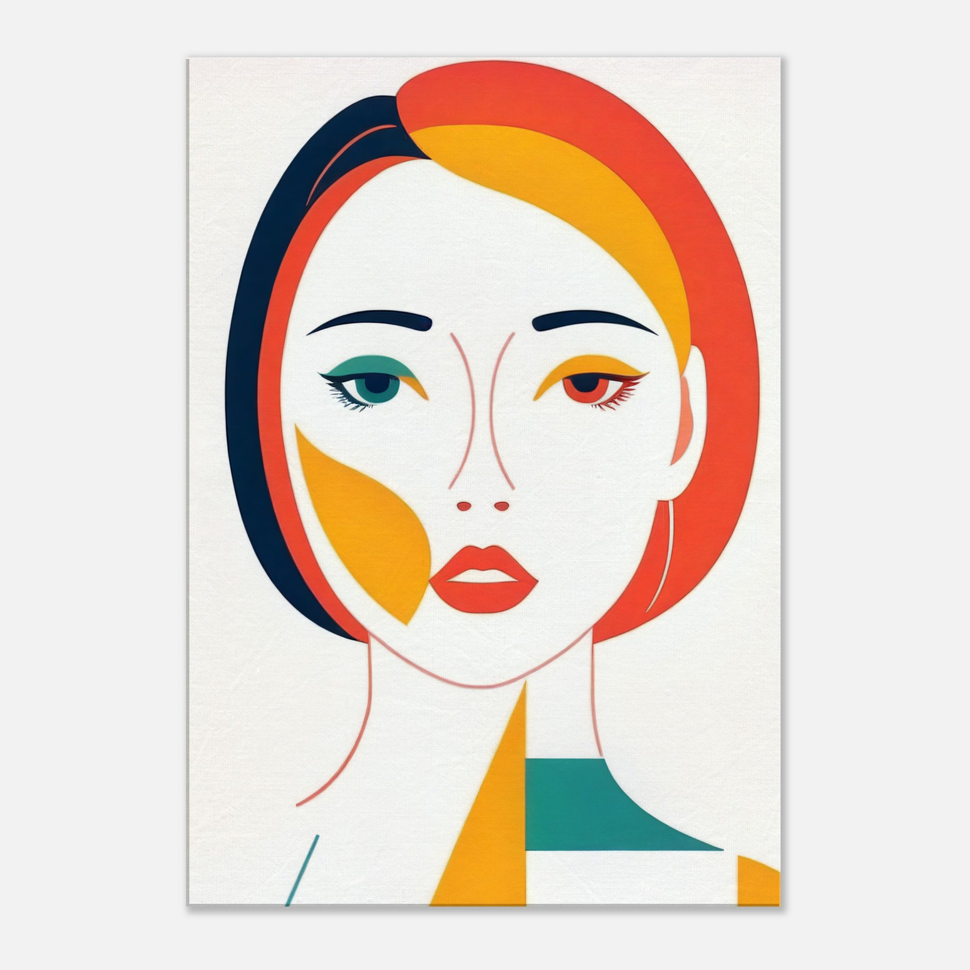 Expression - Bold Minimalist Abstract Portrait Art