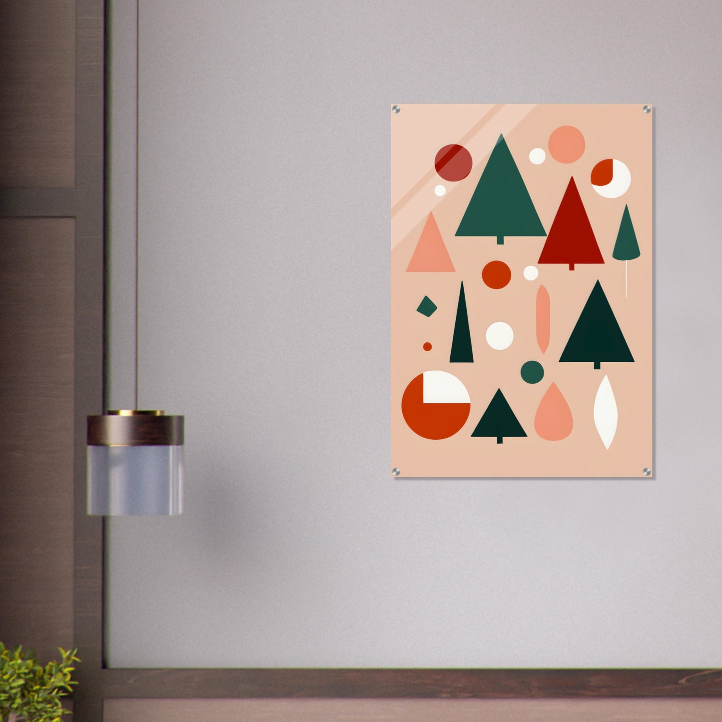 Whimsical Pines - Minimalist Abstract Christmas Art