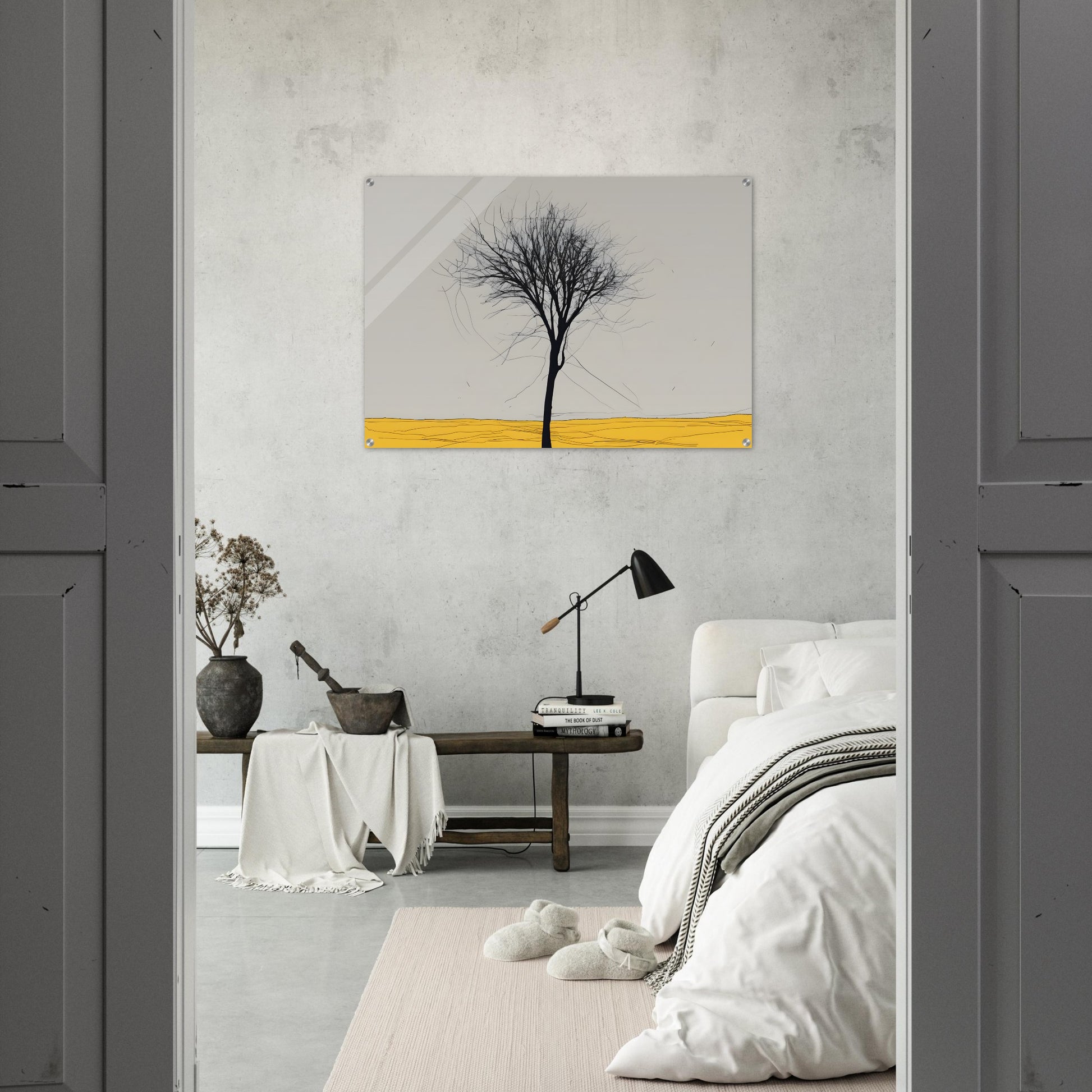 Tree of Solitude - Minimalist Abstract Wall Art