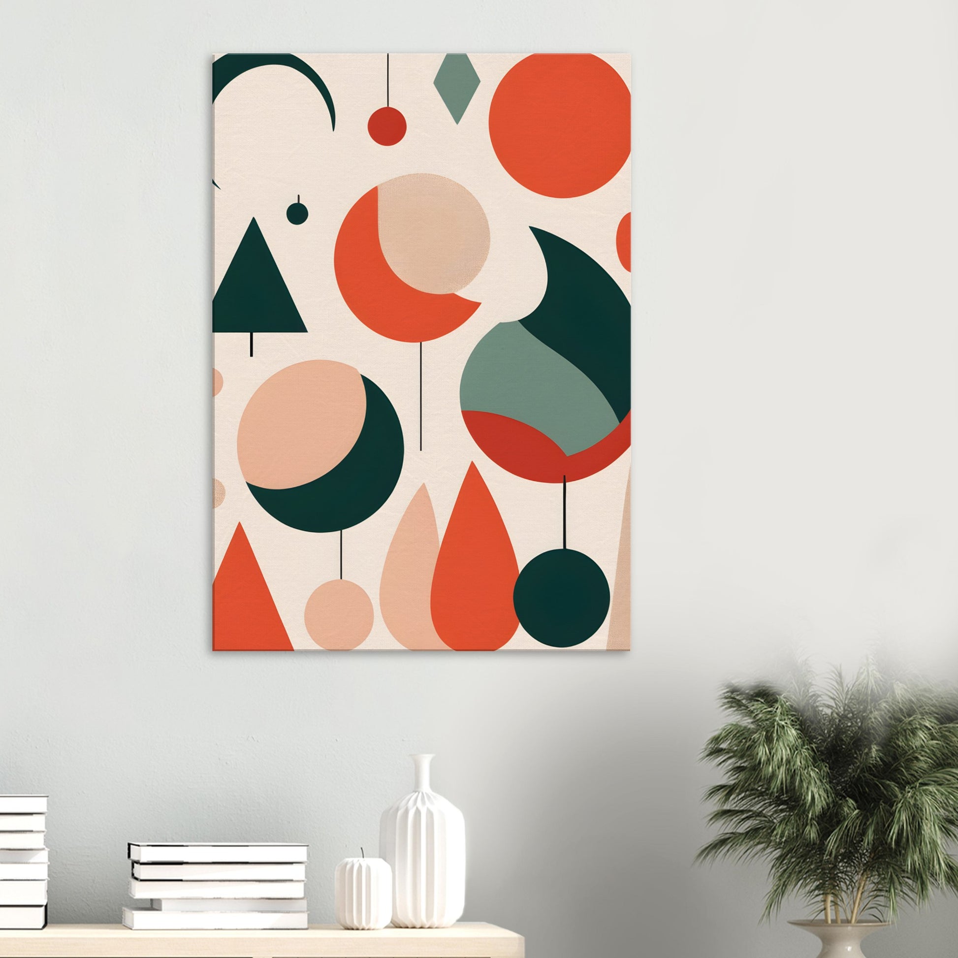 Harmony - Minimalist Abstract Christmas Wall Art Print