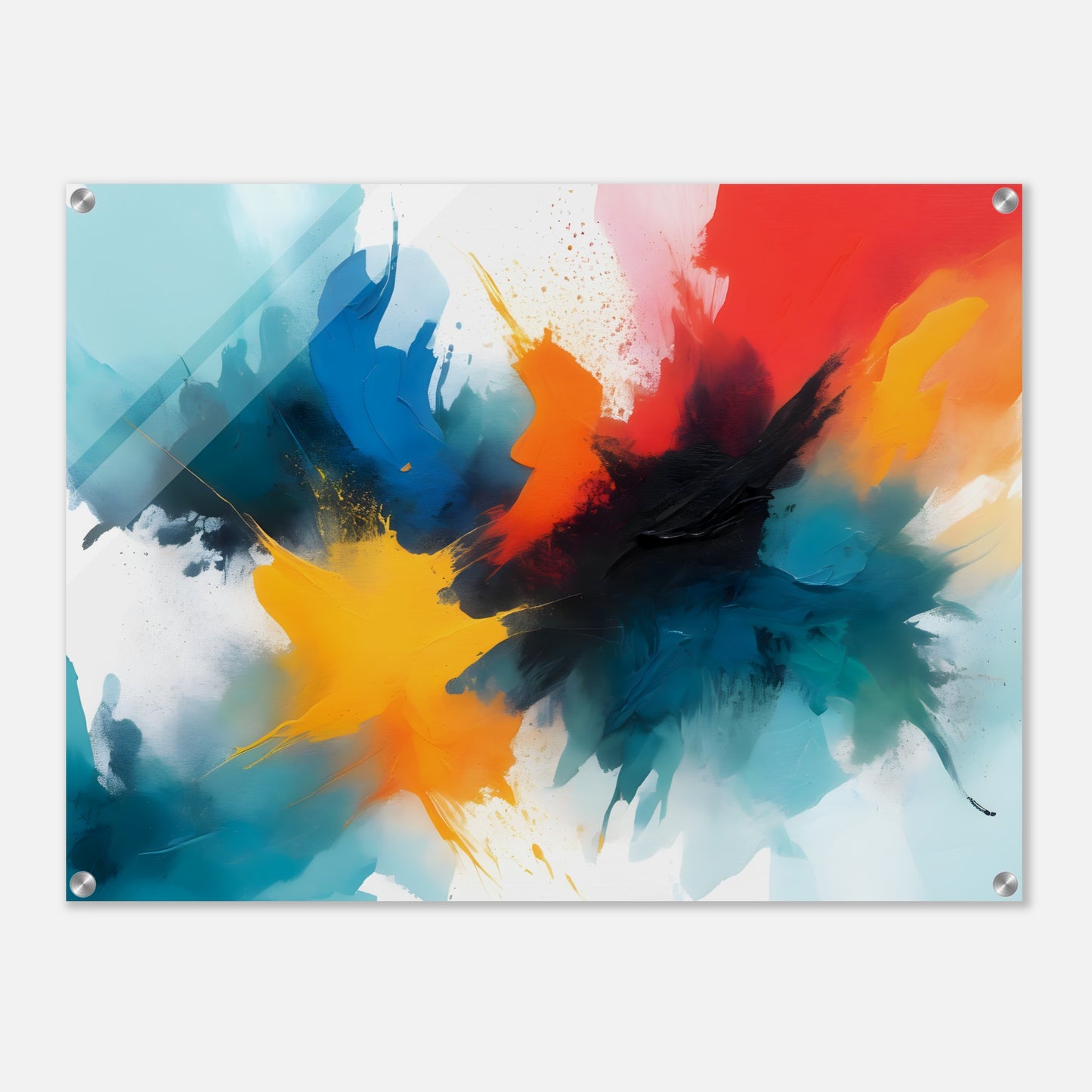 Radiant Symphony: Abstract Colorful Acrylic Art