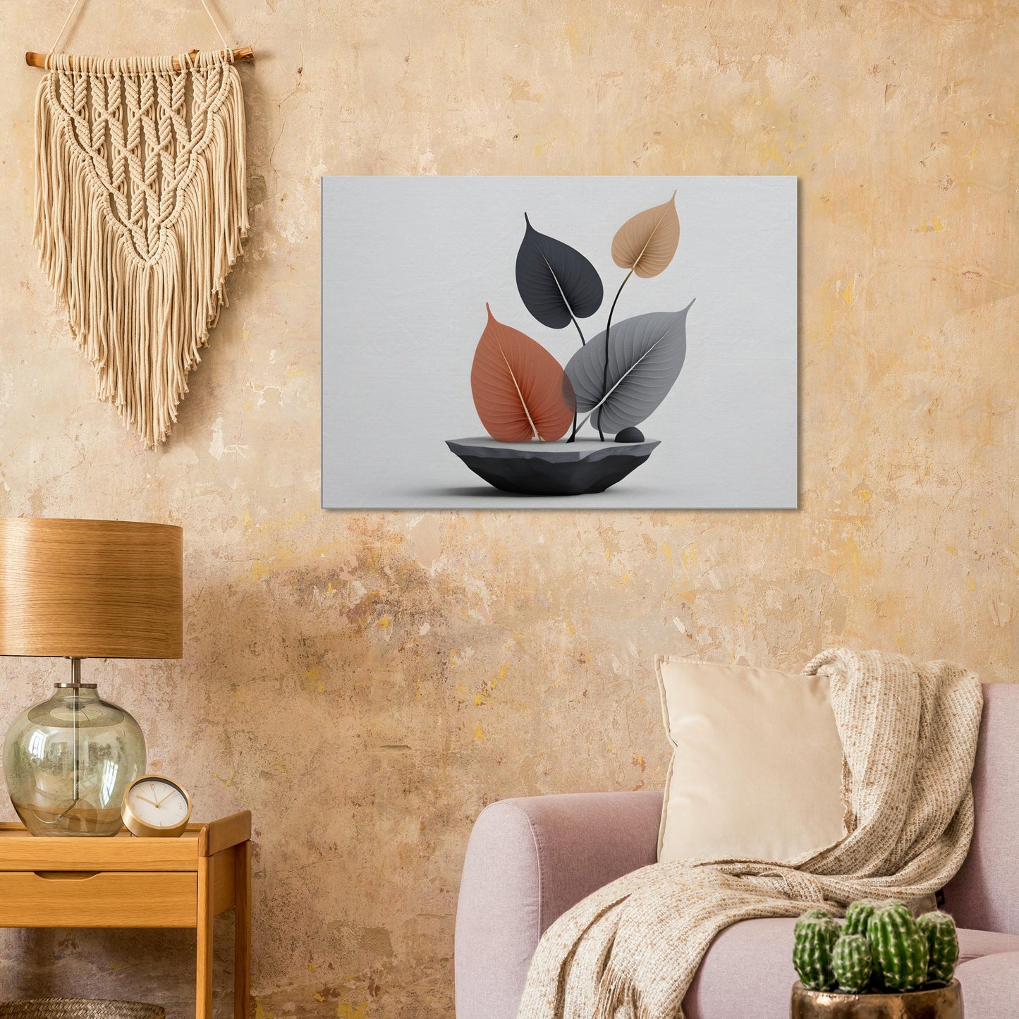 Minimalist Abstract Wall Art - Elegant Leaf Sculpture