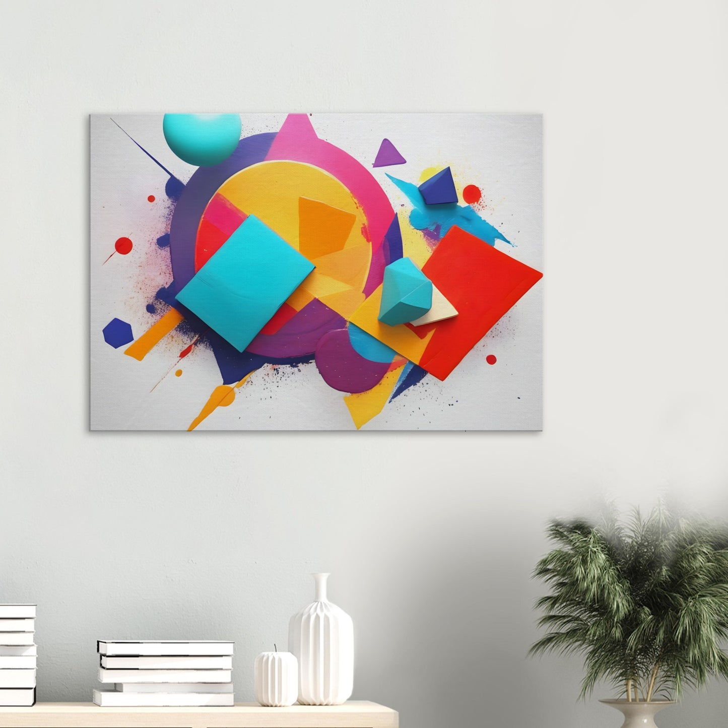 Bright Minimalist Abstract Canvas Print for Modern Decor