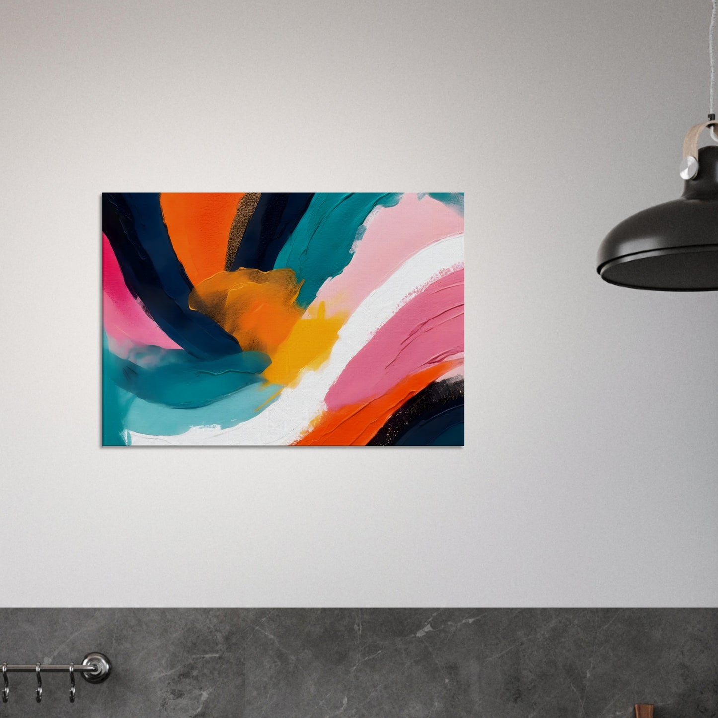 Vibrant Blissflow: Abstract Colorful Canvas Art