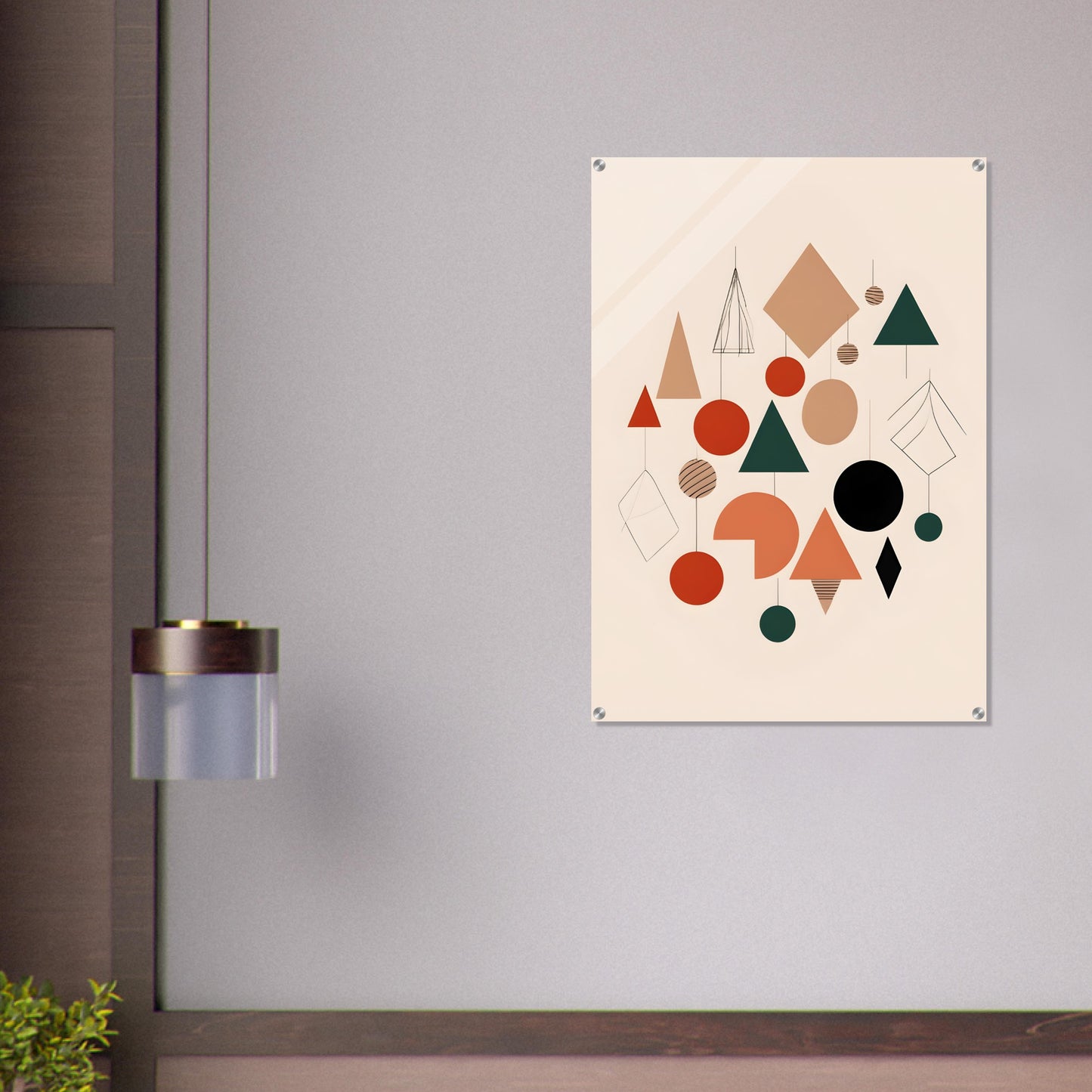 Festive Geometry - Elegant Minimalist Christmas Artwork