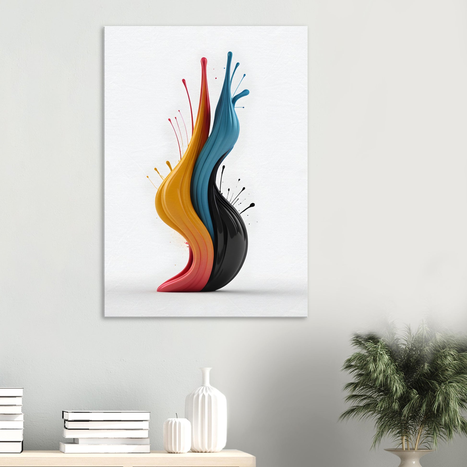 Vibrant Minimalist Abstract Canvas Print for Modern Spaces